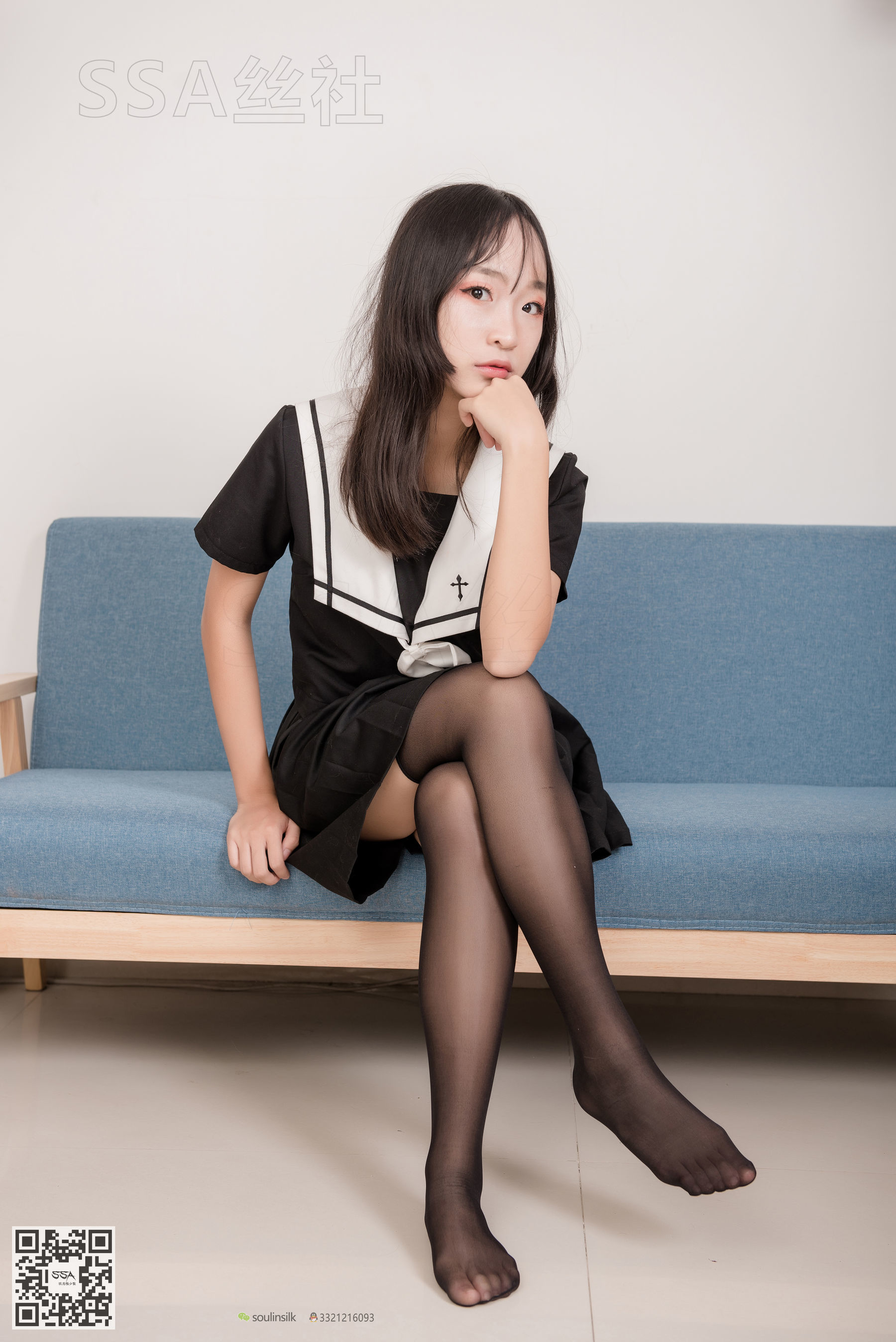 超清写真 No.135 甘子 16的芳华少女长筒黑丝-图60