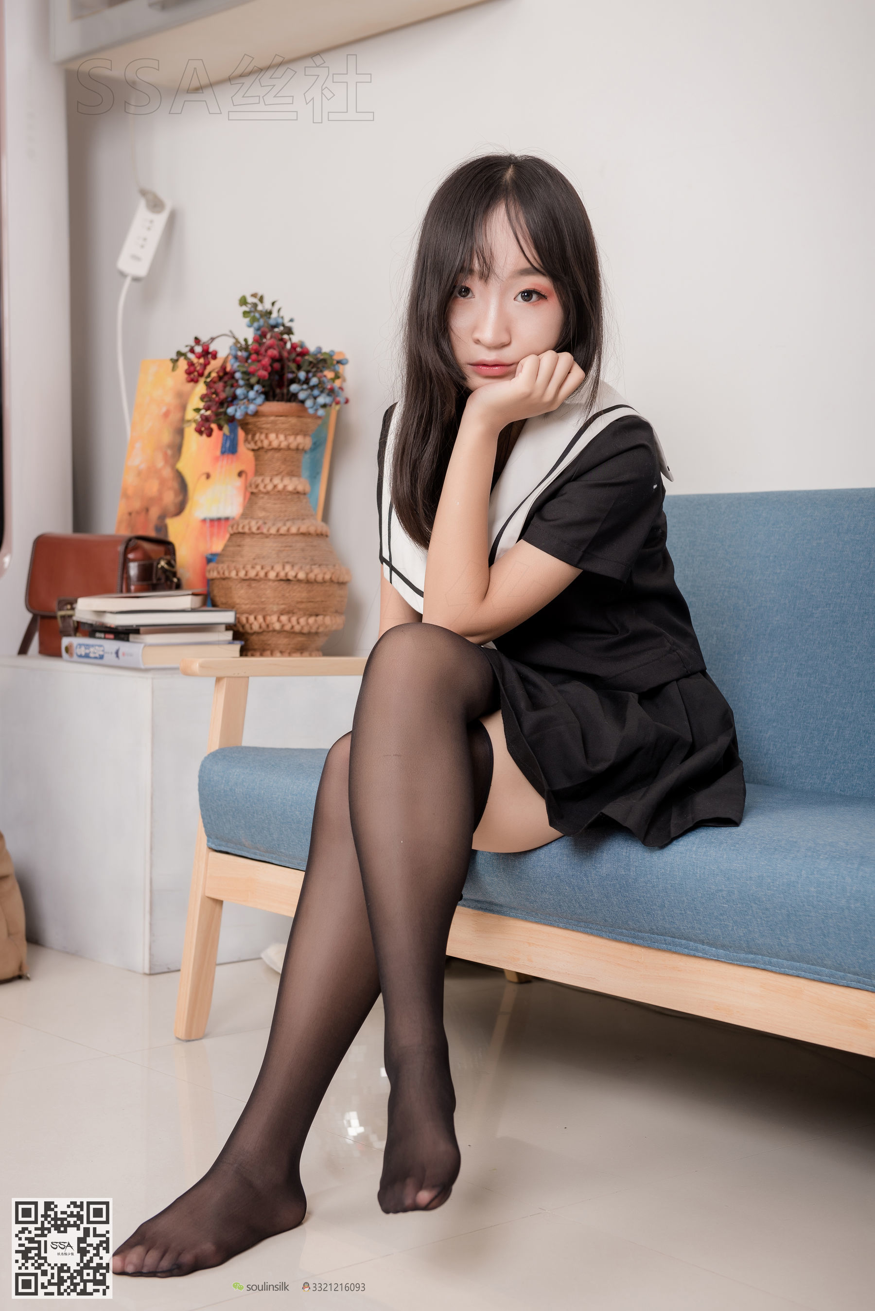 超清写真 No.135 甘子 16的芳华少女长筒黑丝-图62