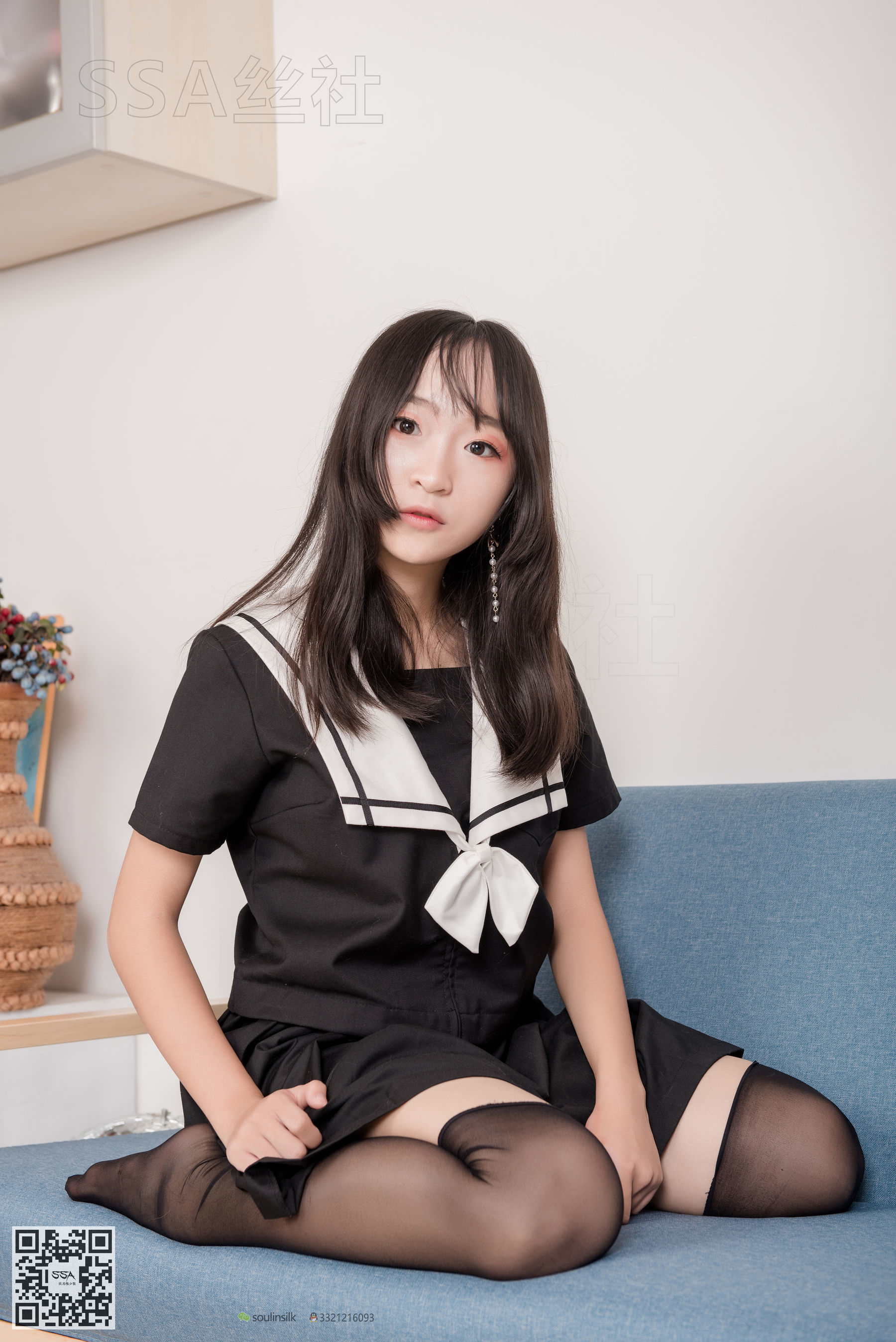 超清写真 No.135 甘子 16的芳华少女长筒黑丝-图74