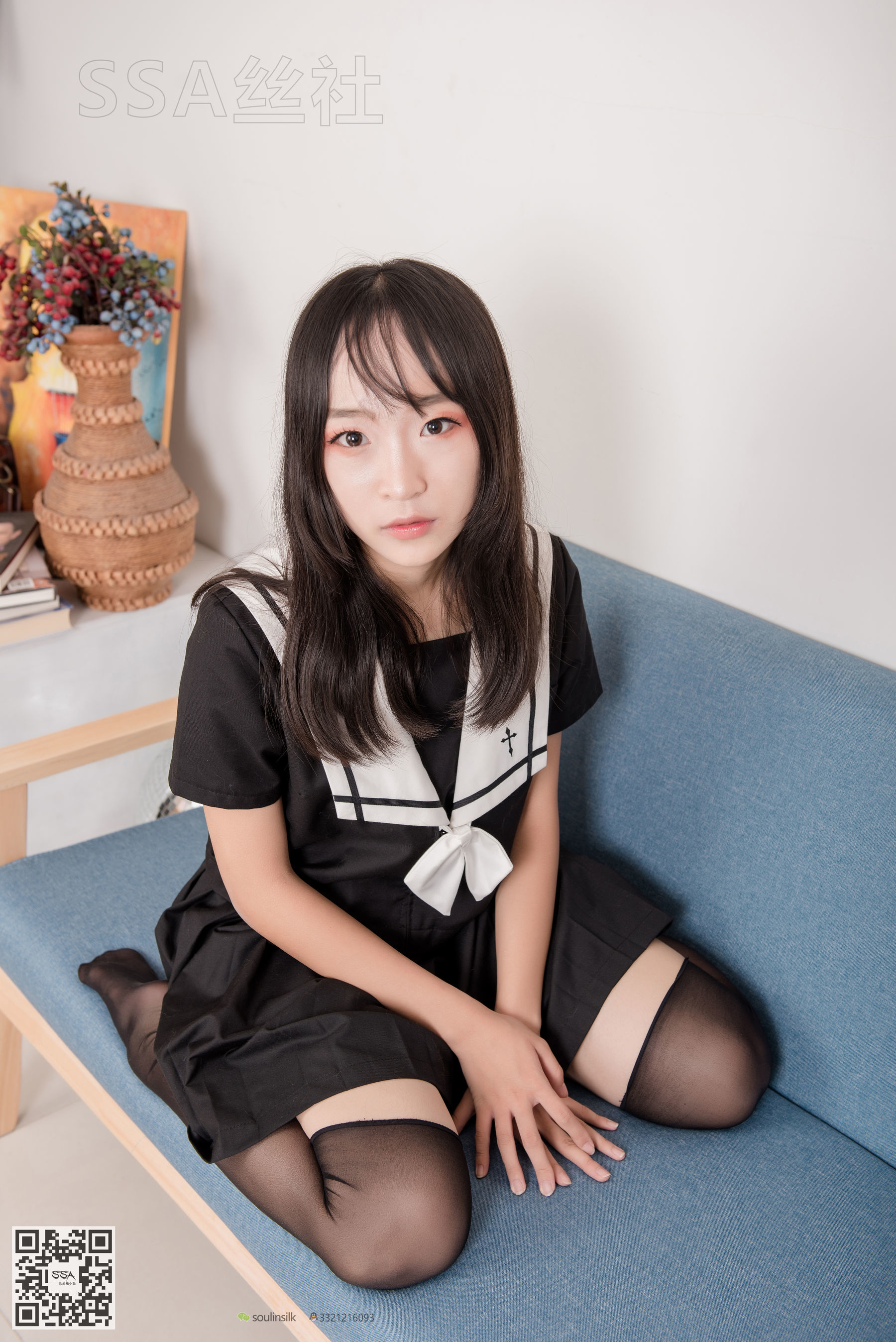 超清写真 No.135 甘子 16的芳华少女长筒黑丝-图76