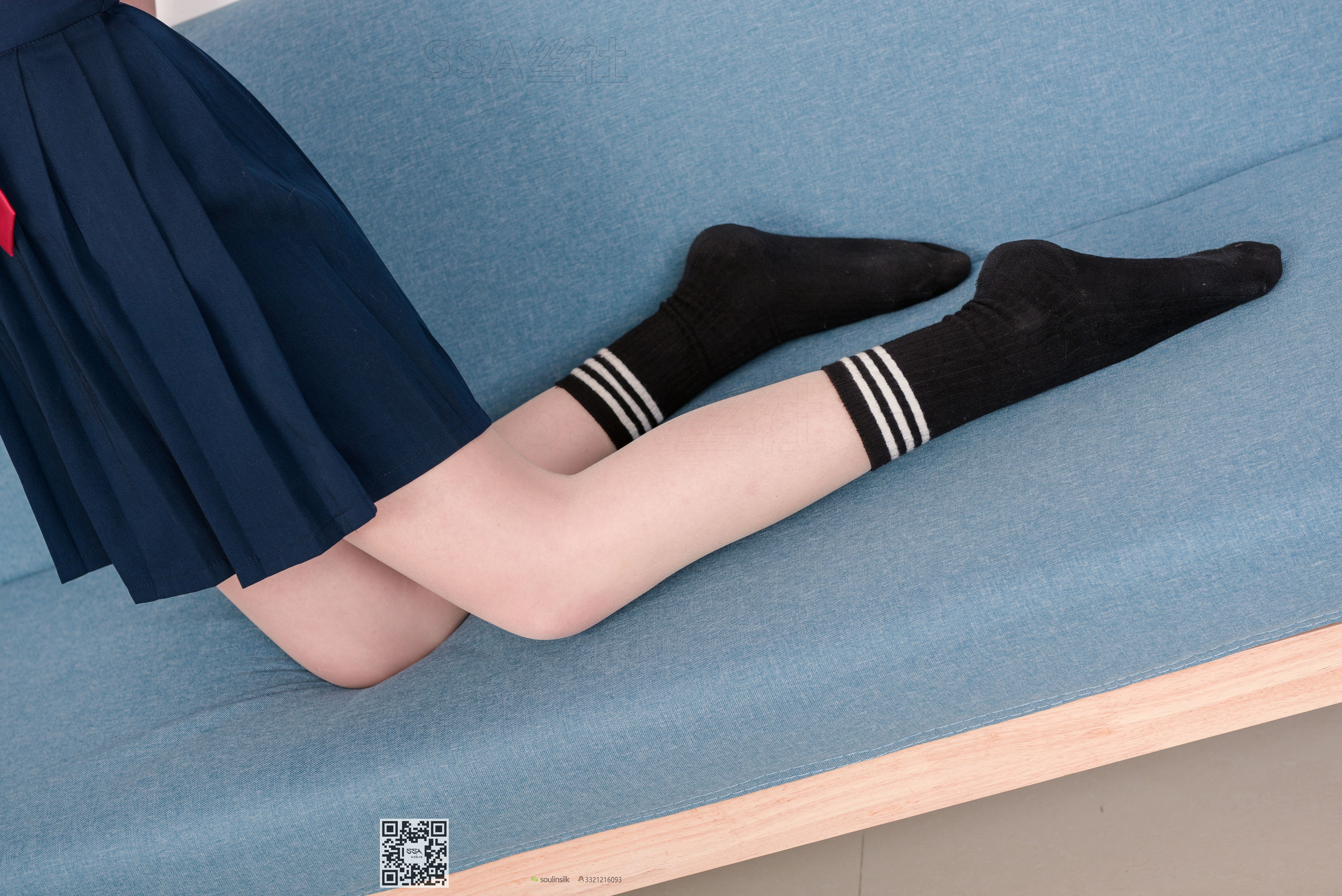 超清写真 No.141 丹丹 JK制服黑色半膝袜肉丝-图103