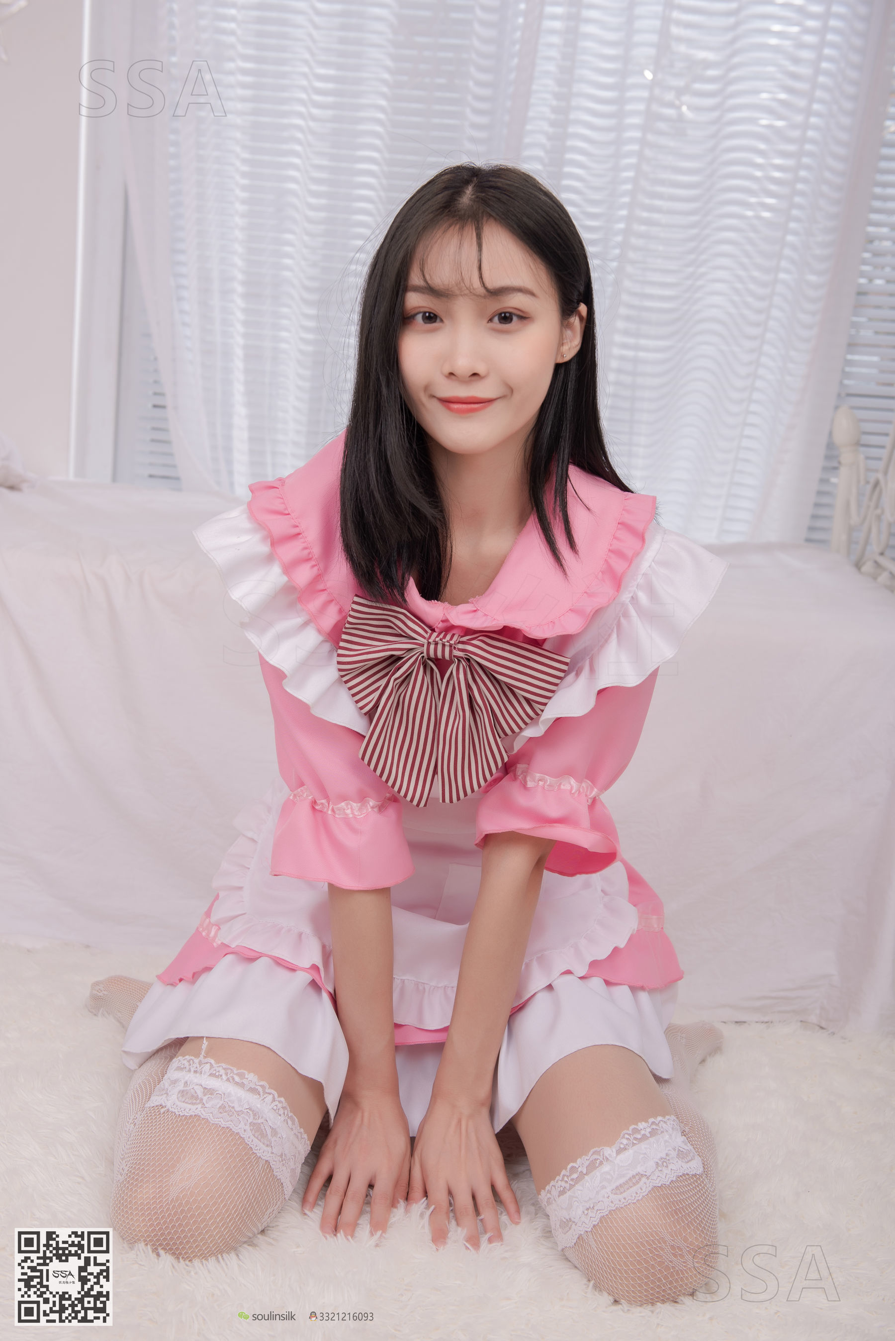 超清写真 No.148 君君 粉色女仆装白丝-图99