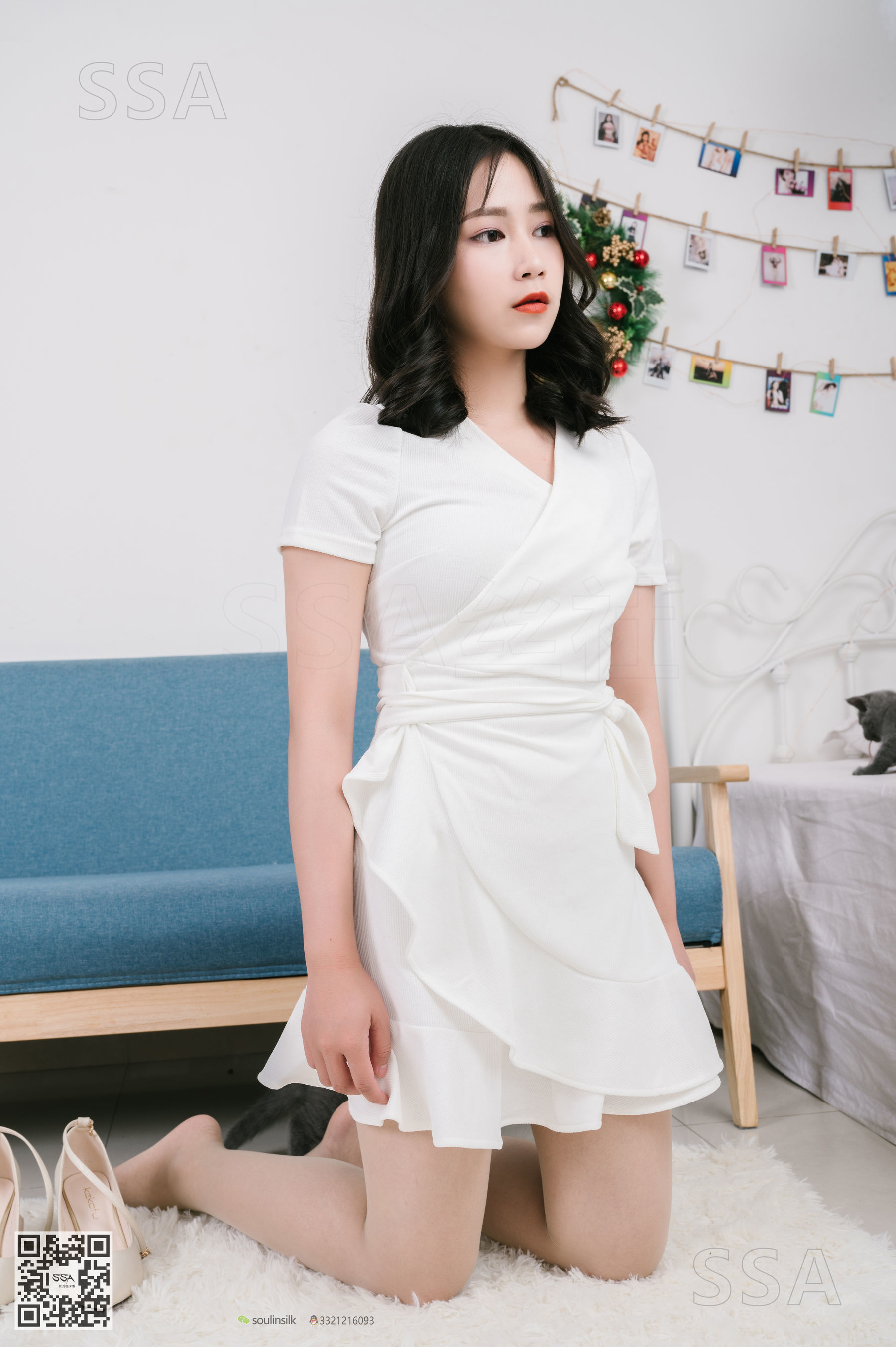 超清写真 No.155 阿花 白色连衣裙-图48