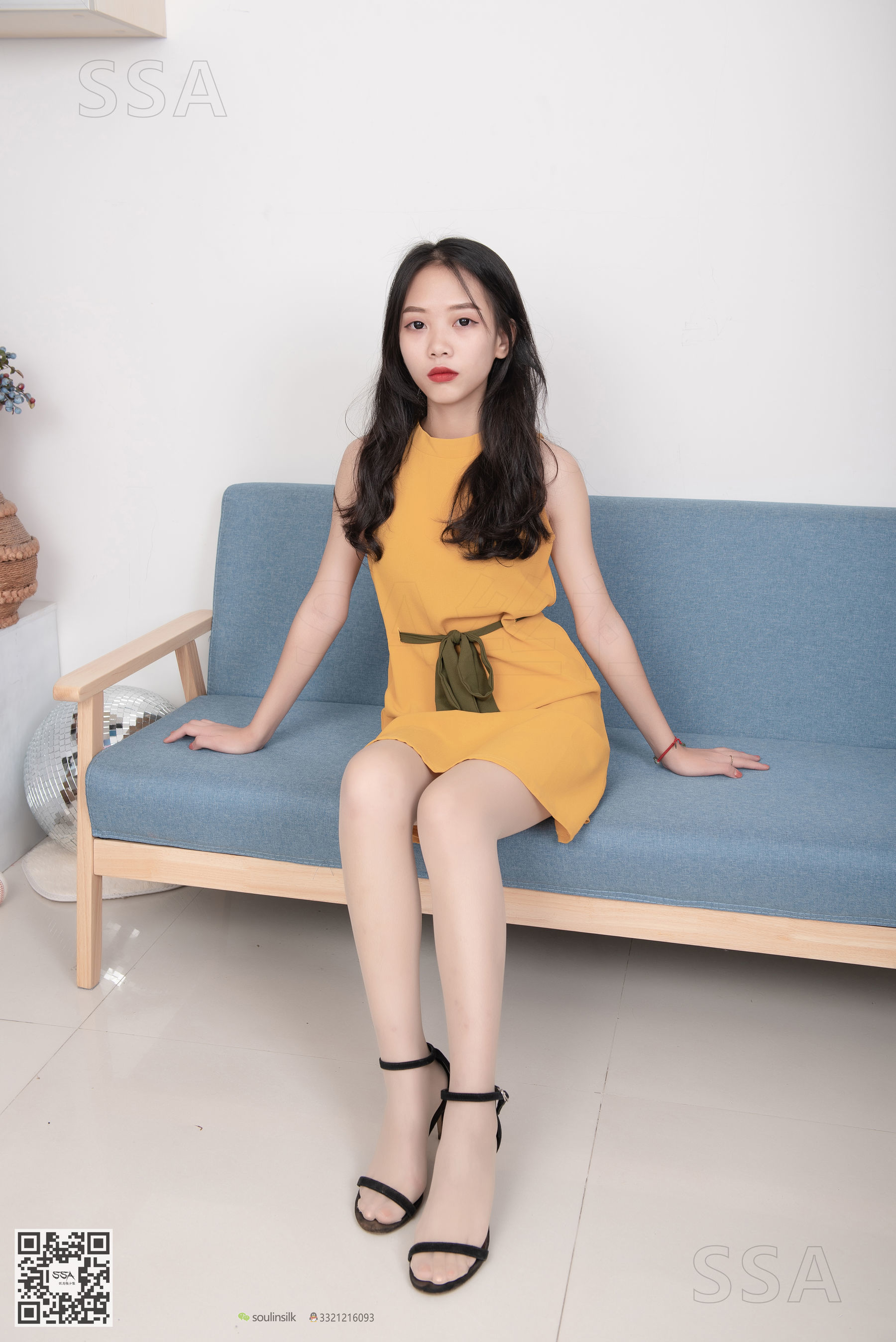超清写真 No.165 小凉 黄色连衣裙肉丝-图0