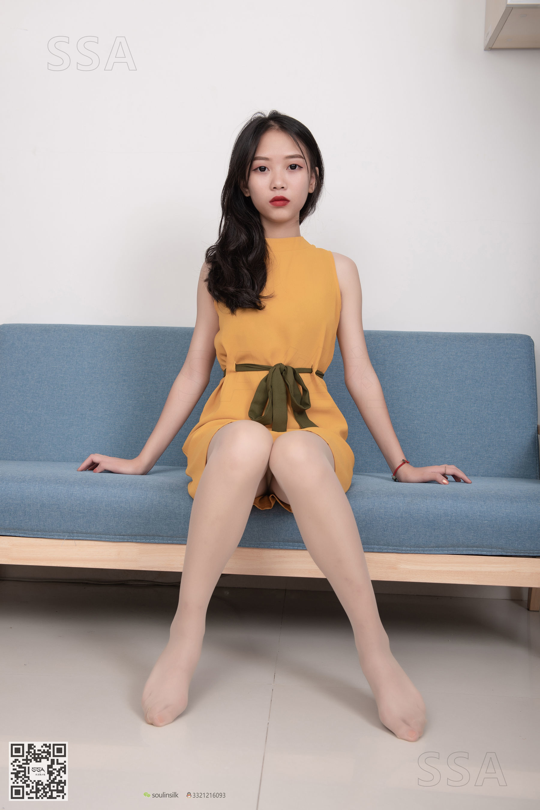 超清写真 No.165 小凉 黄色连衣裙肉丝-图59