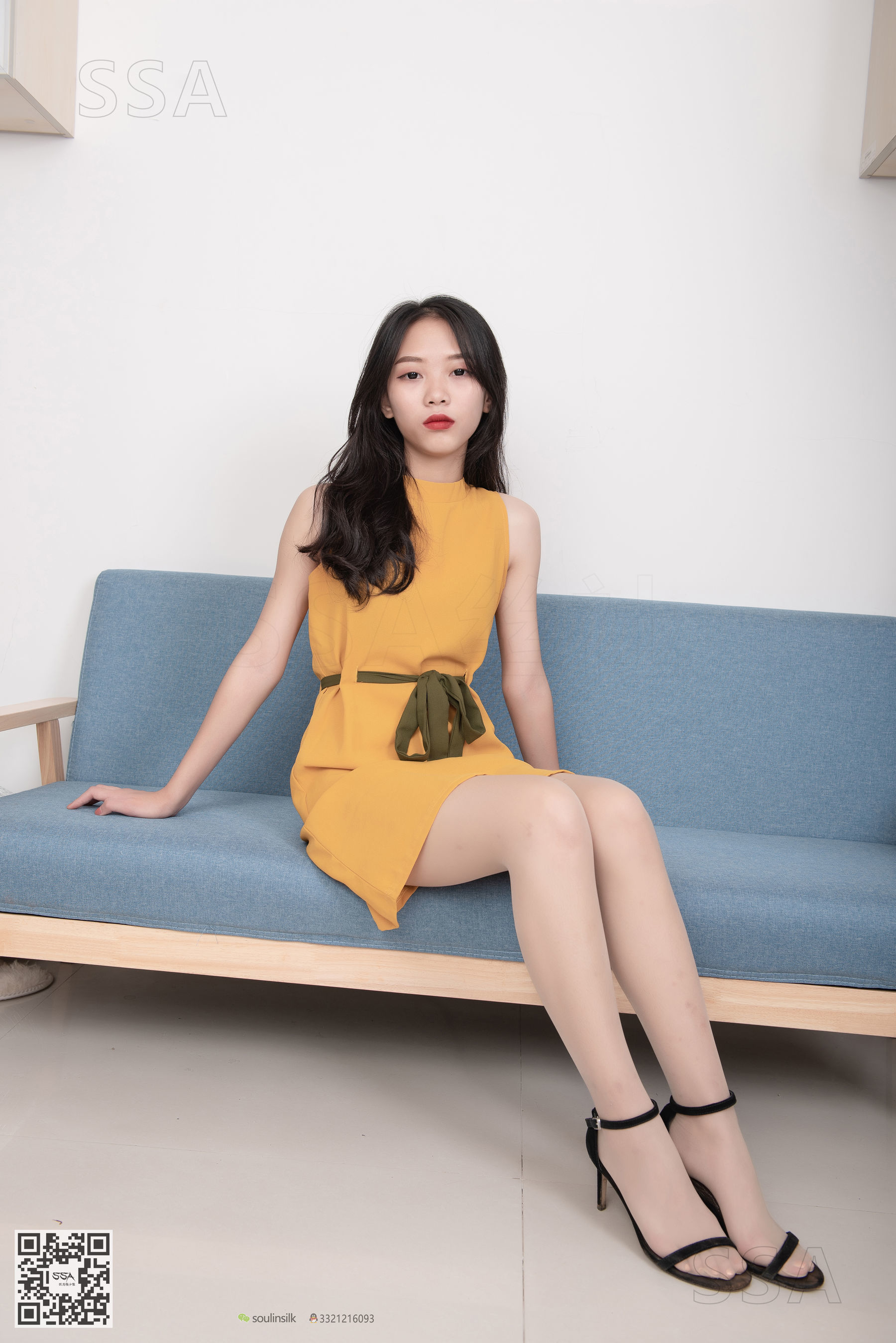 超清写真 No.165 小凉 黄色连衣裙肉丝-图7