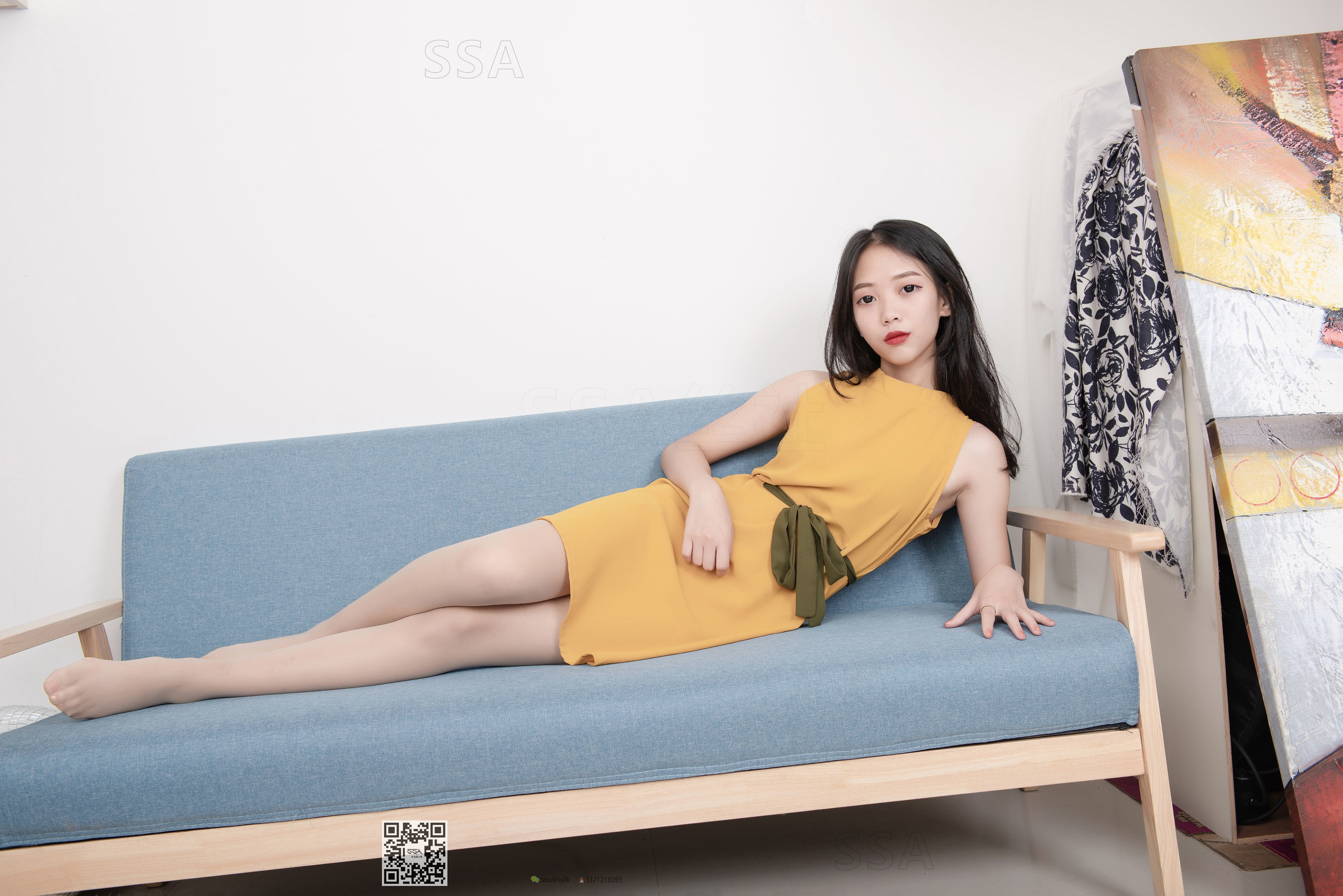 超清写真 No.165 小凉 黄色连衣裙肉丝-图79