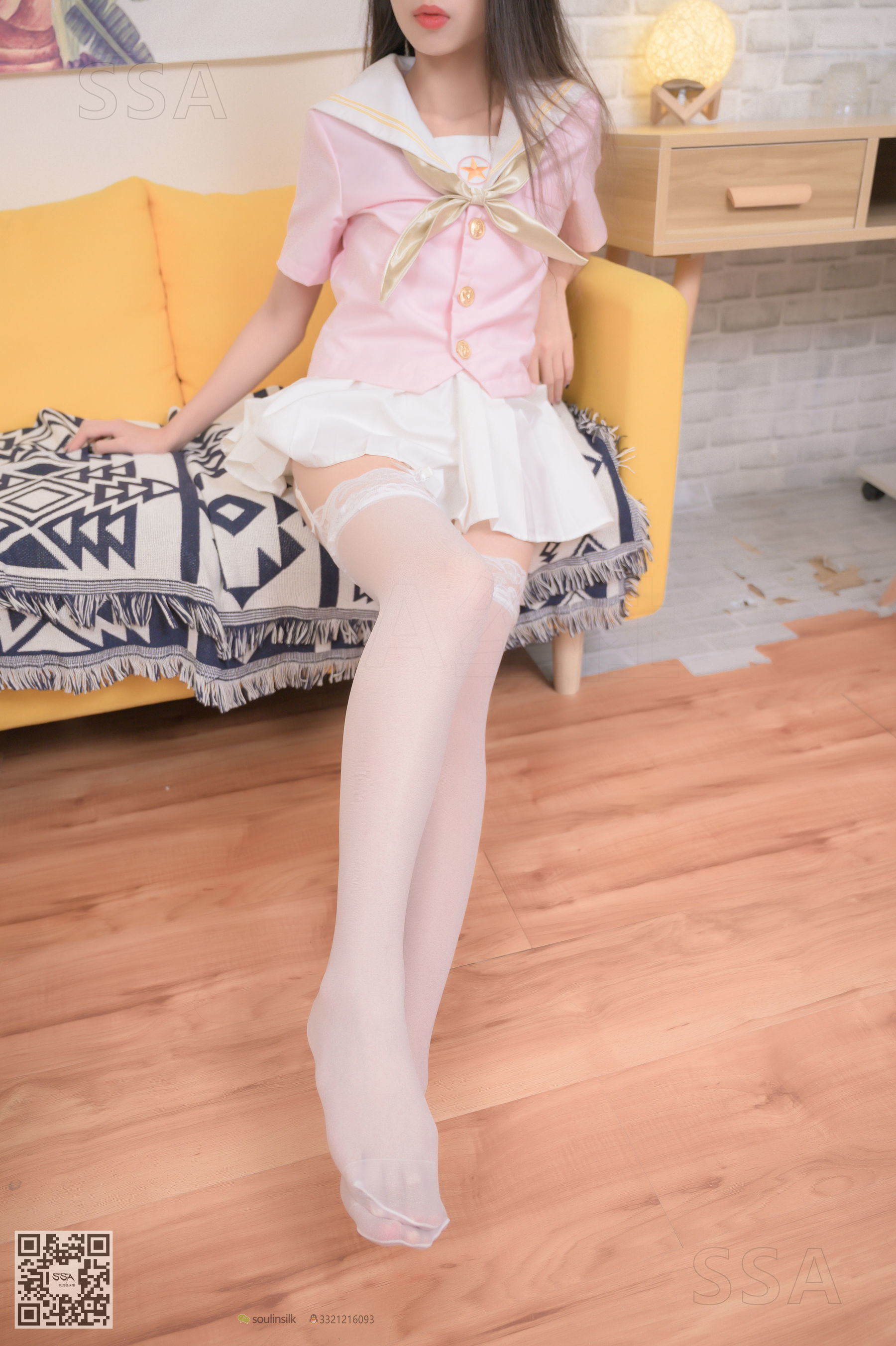 超清写真 No.179 西西 JK制服白色吊带袜-图36