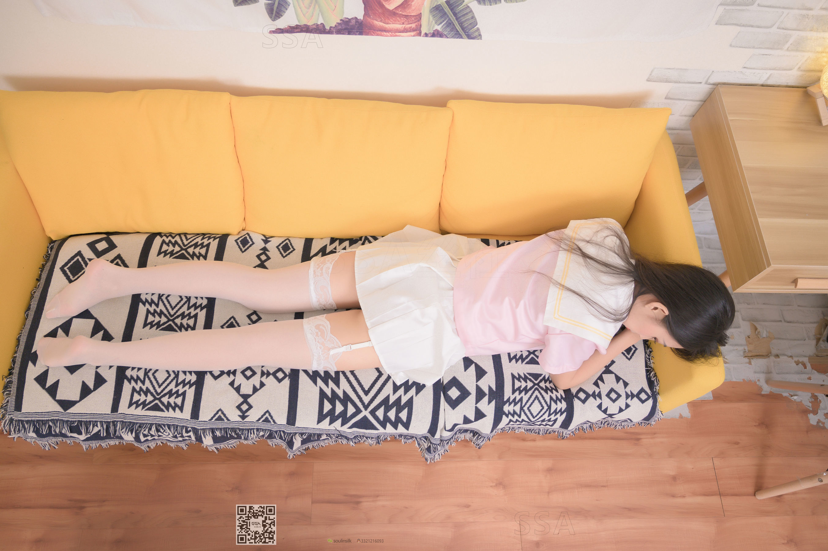 超清写真 No.179 西西 JK制服白色吊带袜-图53