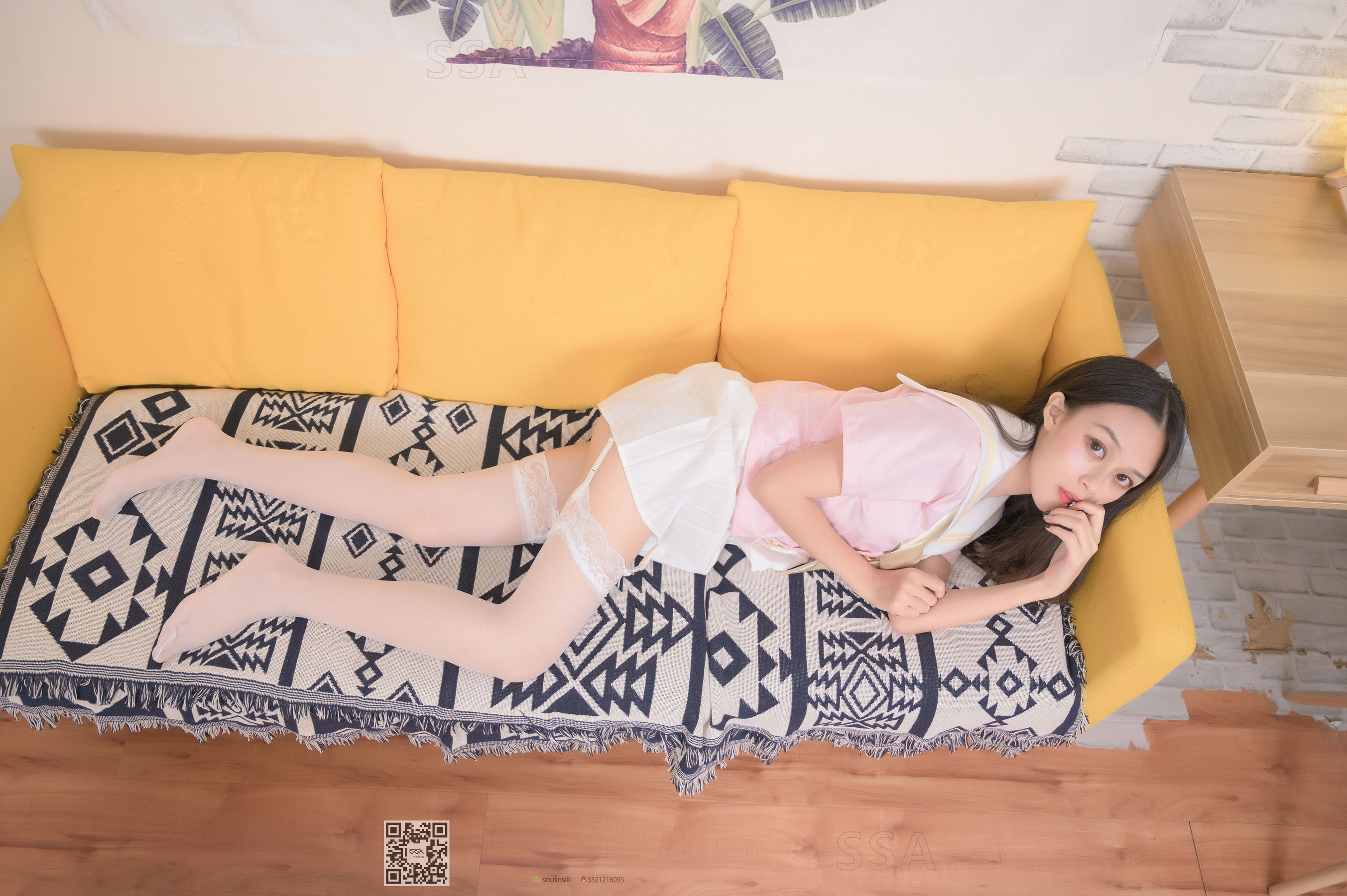 超清写真 No.179 西西 JK制服白色吊带袜-图57