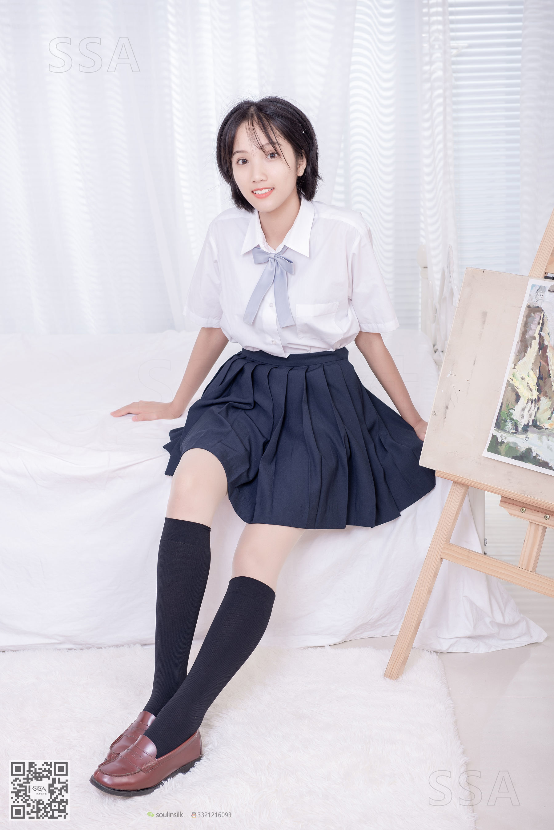 超清写真 No.181 小佩 酒窝少女JK制服肉丝黑袜-图0