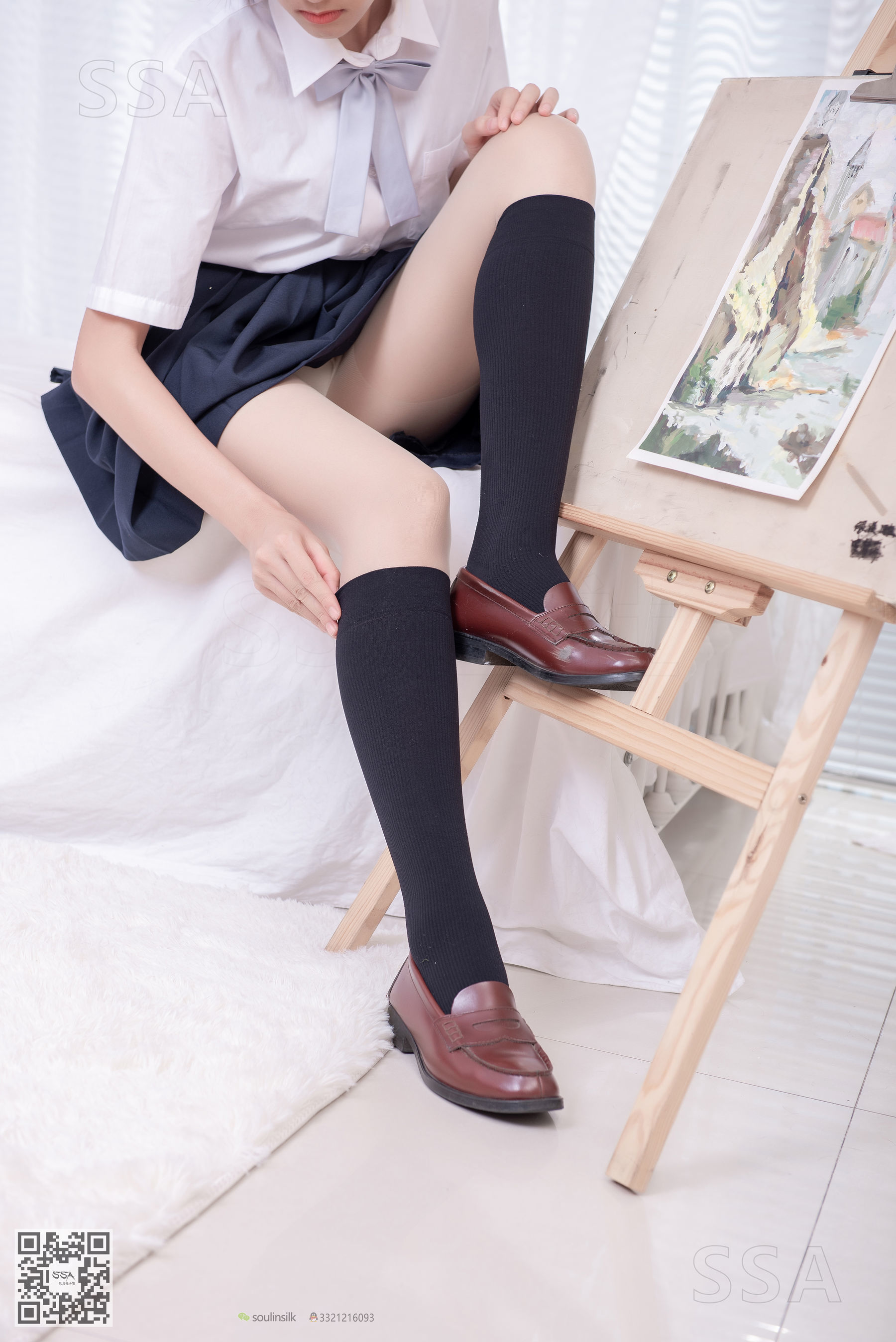 超清写真 No.181 小佩 酒窝少女JK制服肉丝黑袜-图9