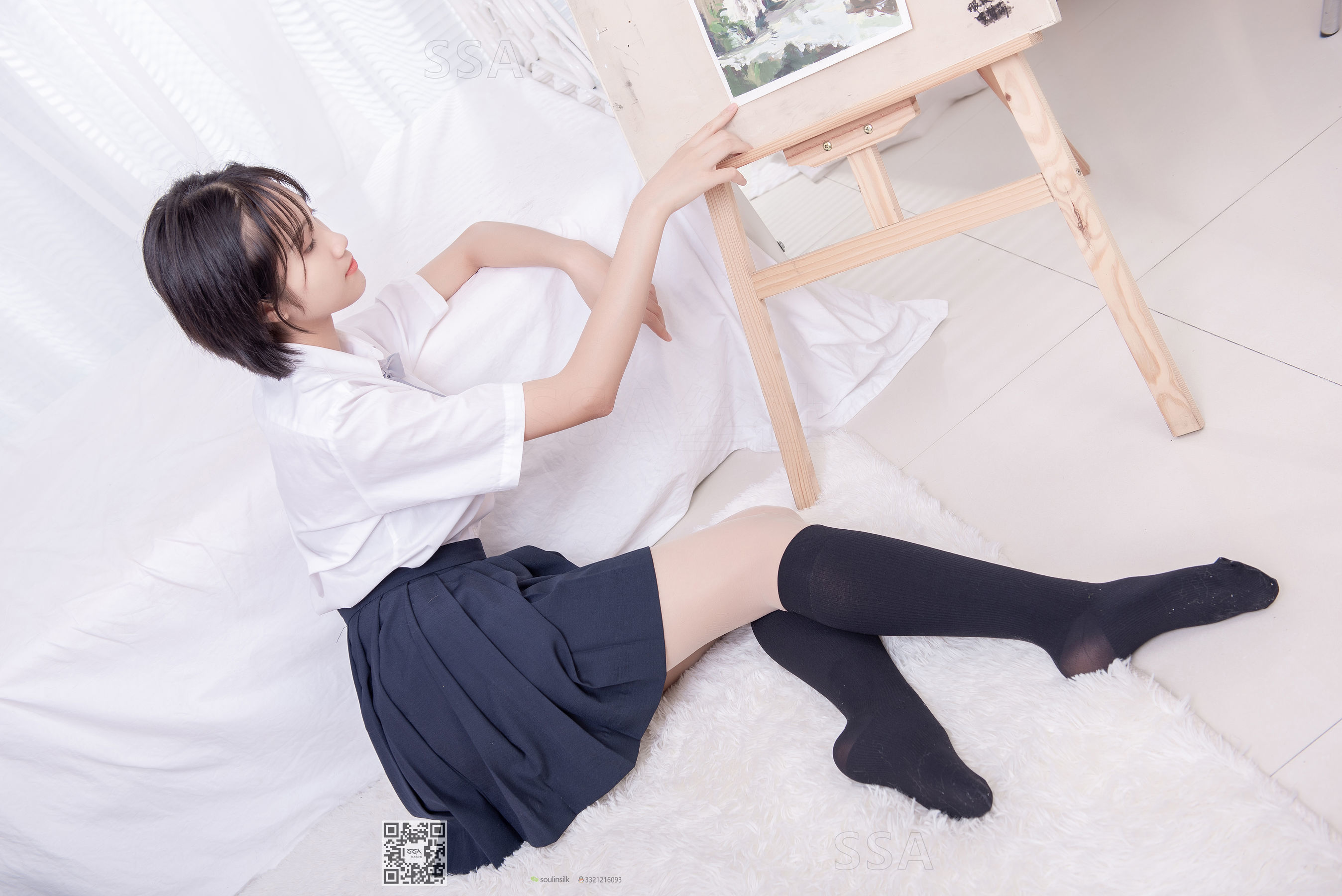 超清写真 No.181 小佩 酒窝少女JK制服肉丝黑袜-图17