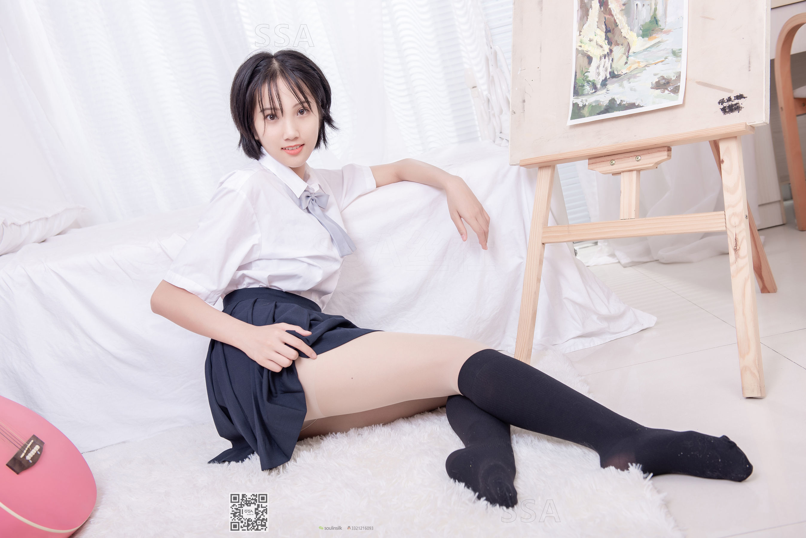 超清写真 No.181 小佩 酒窝少女JK制服肉丝黑袜-图19