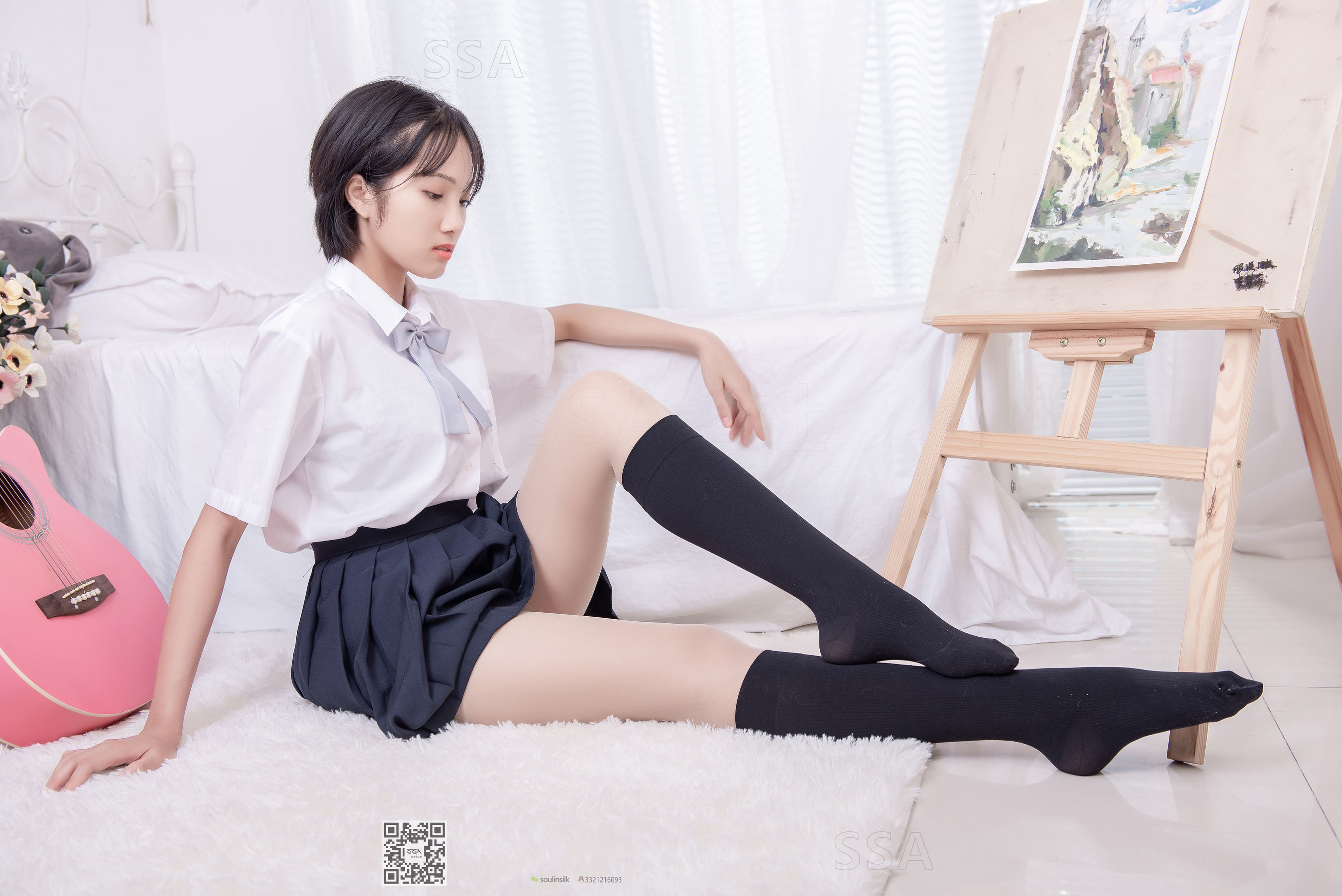 超清写真 No.181 小佩 酒窝少女JK制服肉丝黑袜-图31