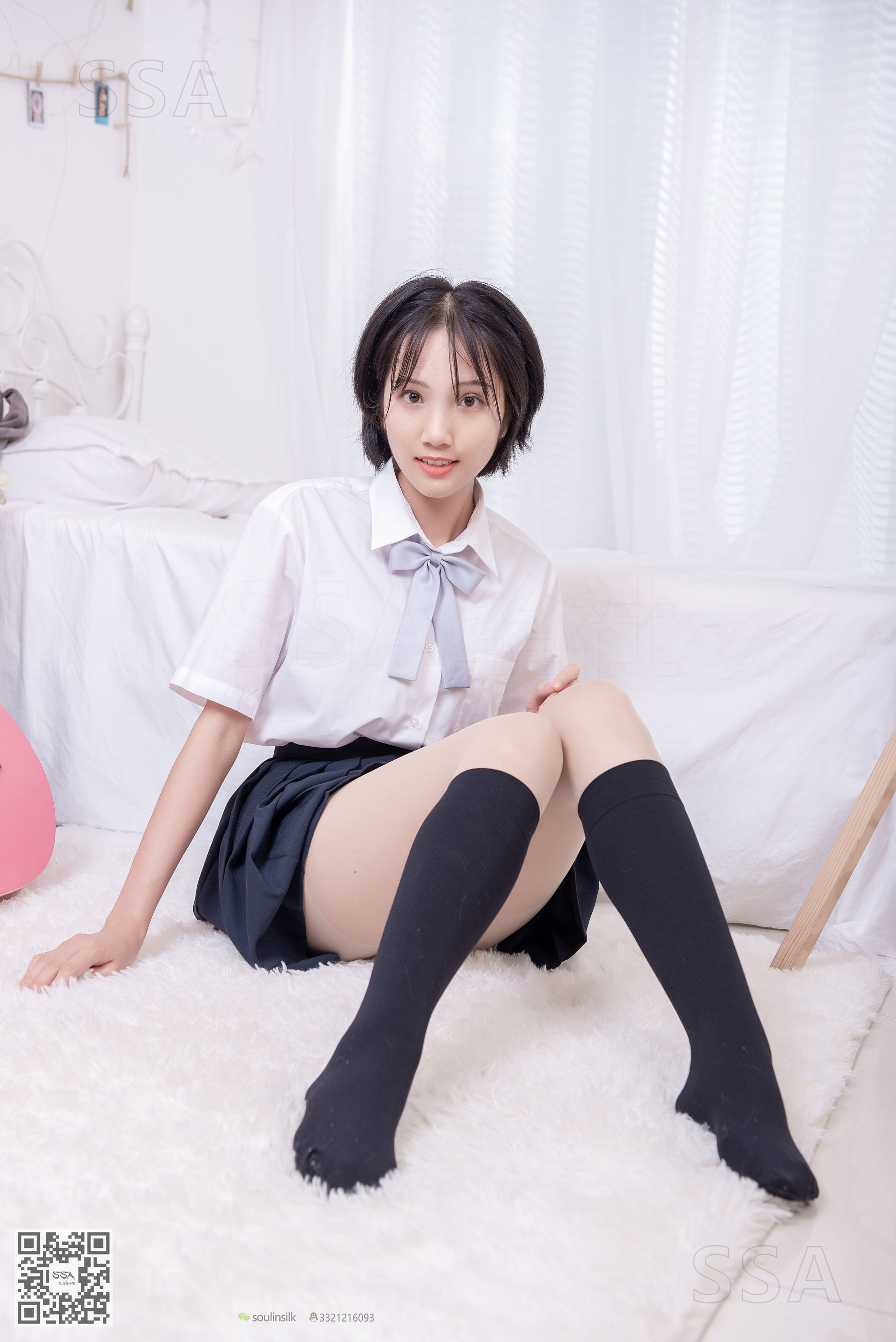 超清写真 No.181 小佩 酒窝少女JK制服肉丝黑袜-图33