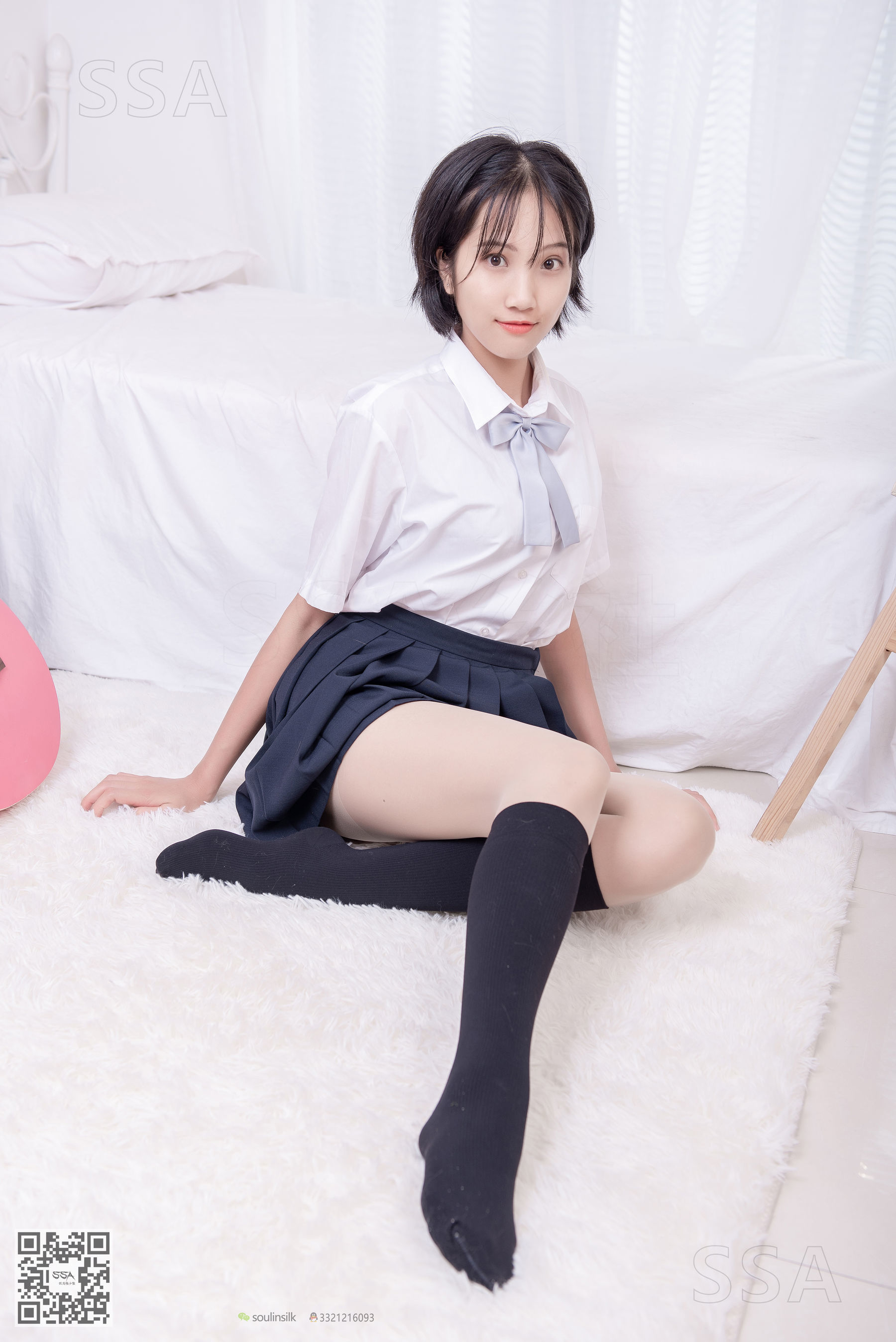 超清写真 No.181 小佩 酒窝少女JK制服肉丝黑袜-图36