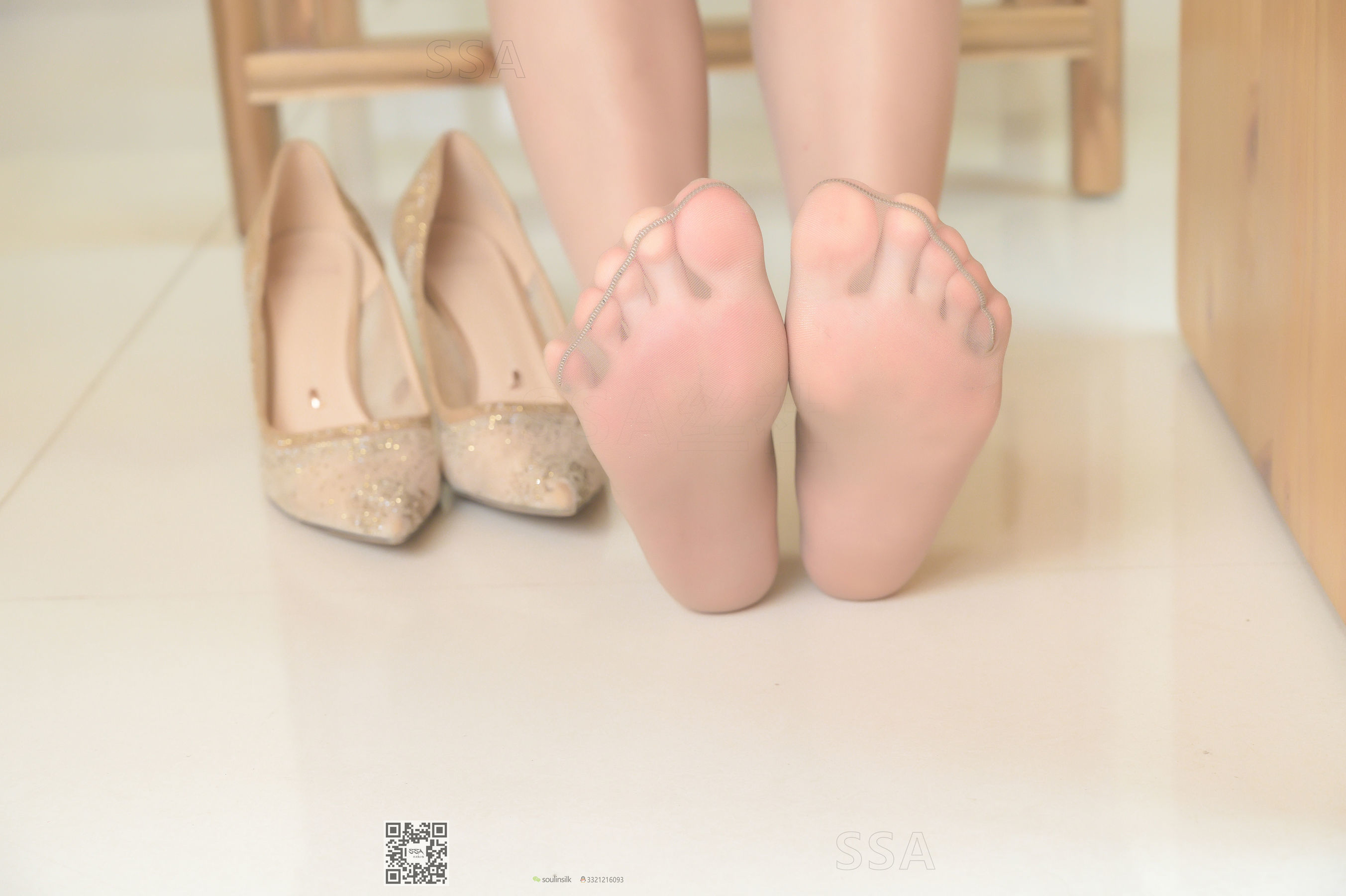 超清写真 No.182 雪梨 茶艺室古典旗袍肉丝-图98