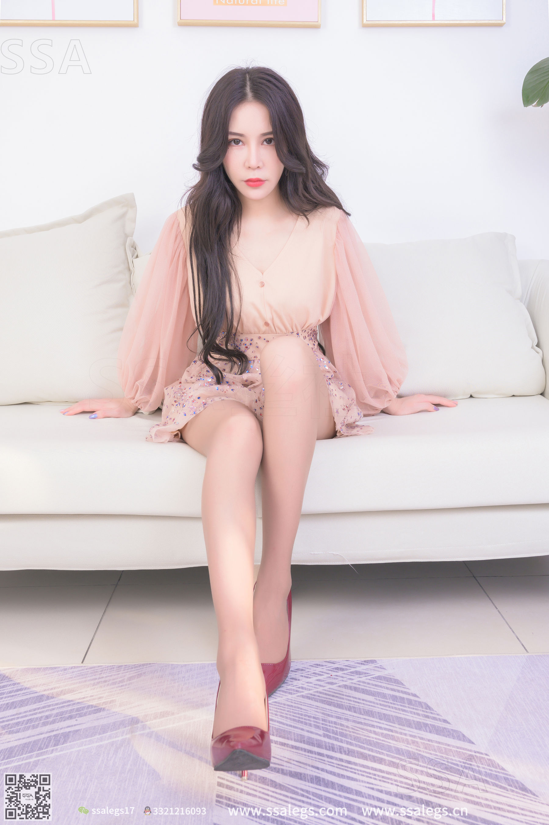 超清写真 No.312 娜娜 御姐的红色高跟鞋咖啡丝美腿-图20