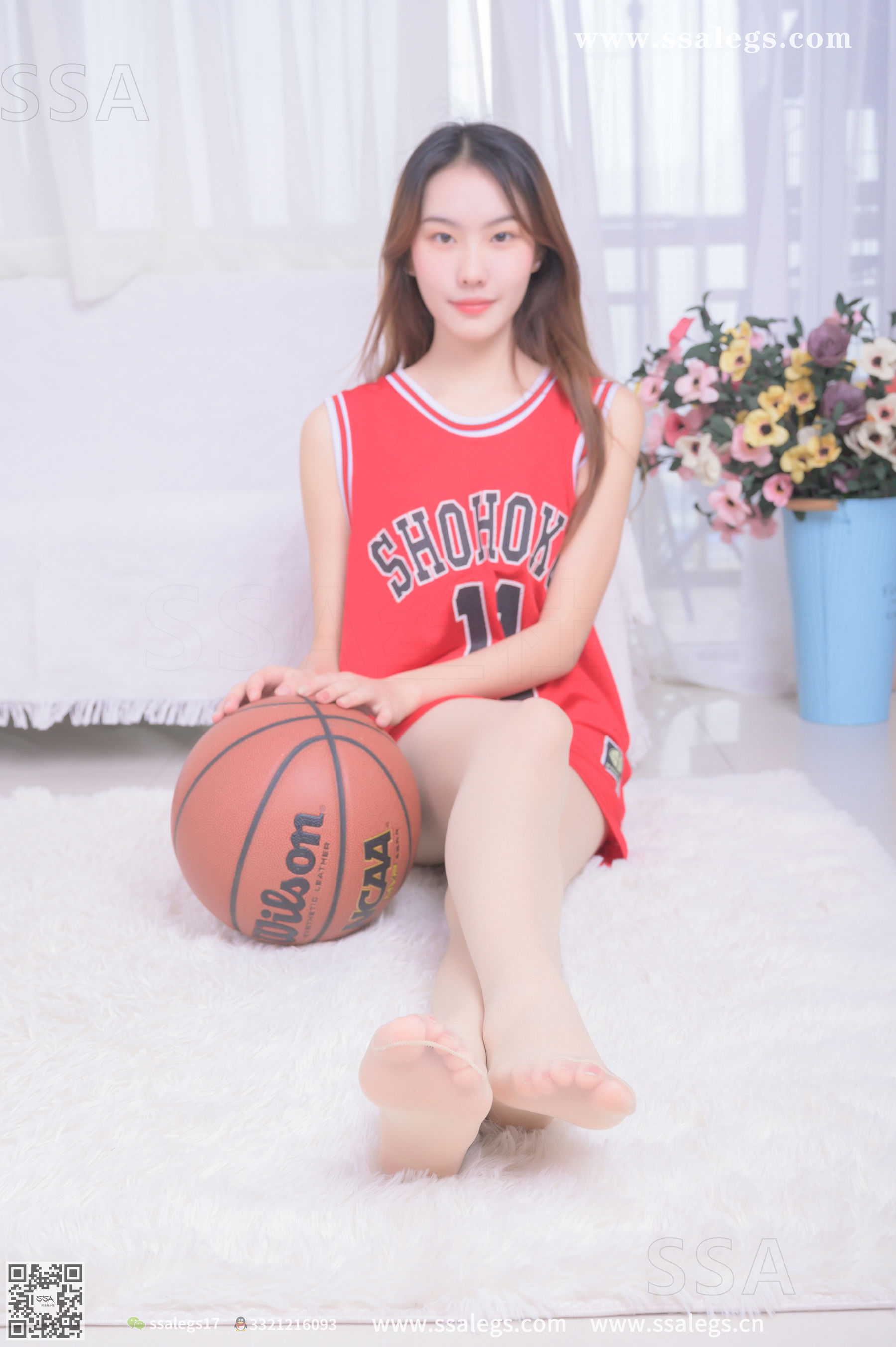 超清写真 No.325 素素 小姐姐放假在家穿丝袜陪你玩篮球(下)-图32
