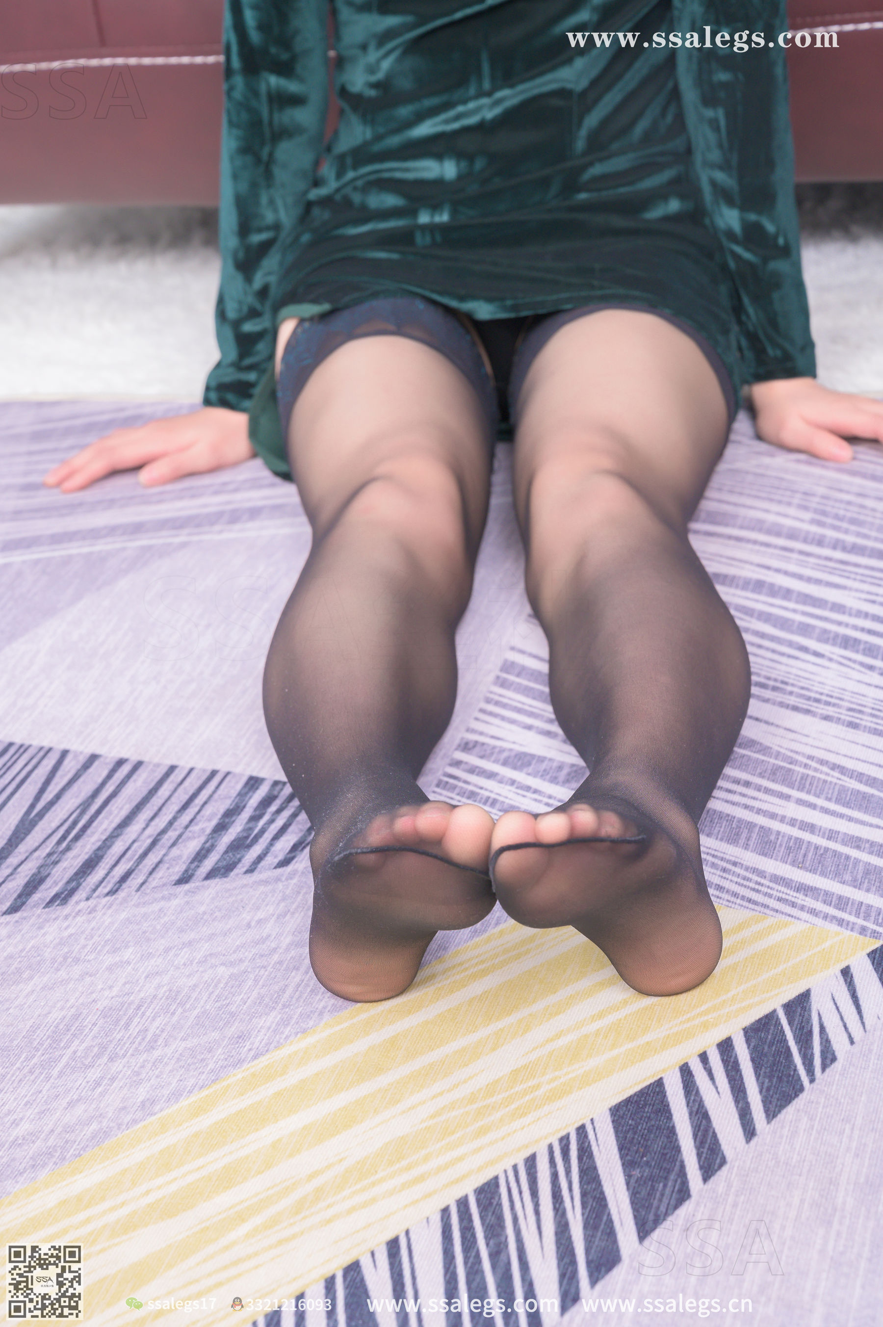 超清写真 No.331 君君 世界最美孔雀翎长筒丝袜(下)-图16