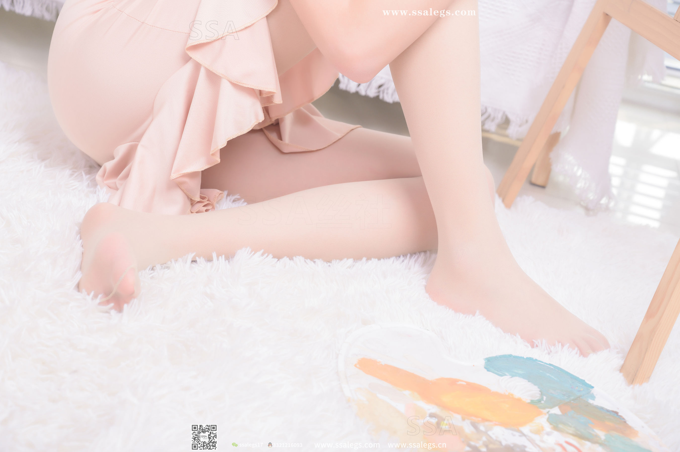 超清写真 No.340 素素 画师少女的透明高跟鞋肉丝袜(上)-图148