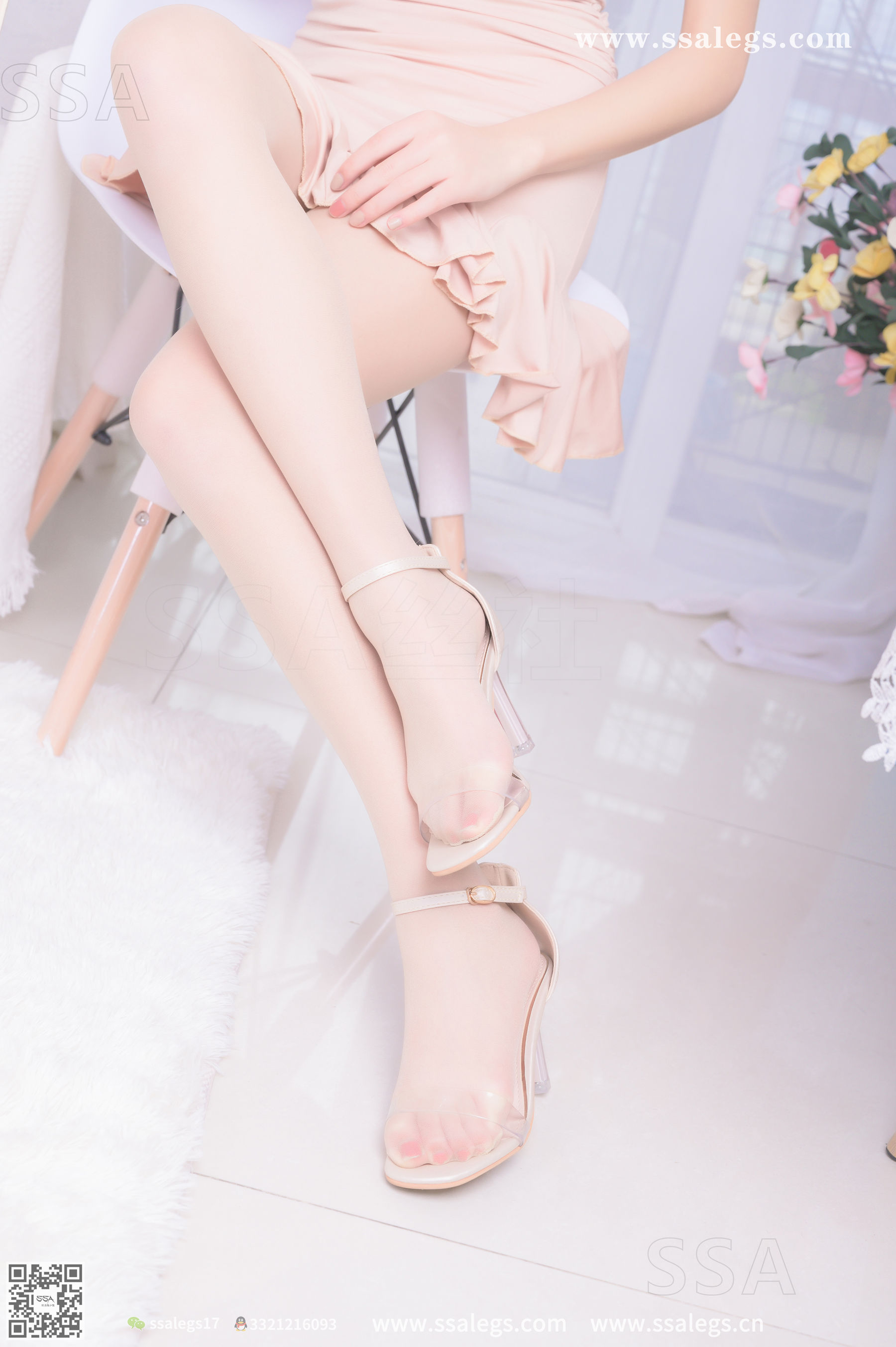 超清写真 No.340 素素 画师少女的透明高跟鞋肉丝袜(上)-图17