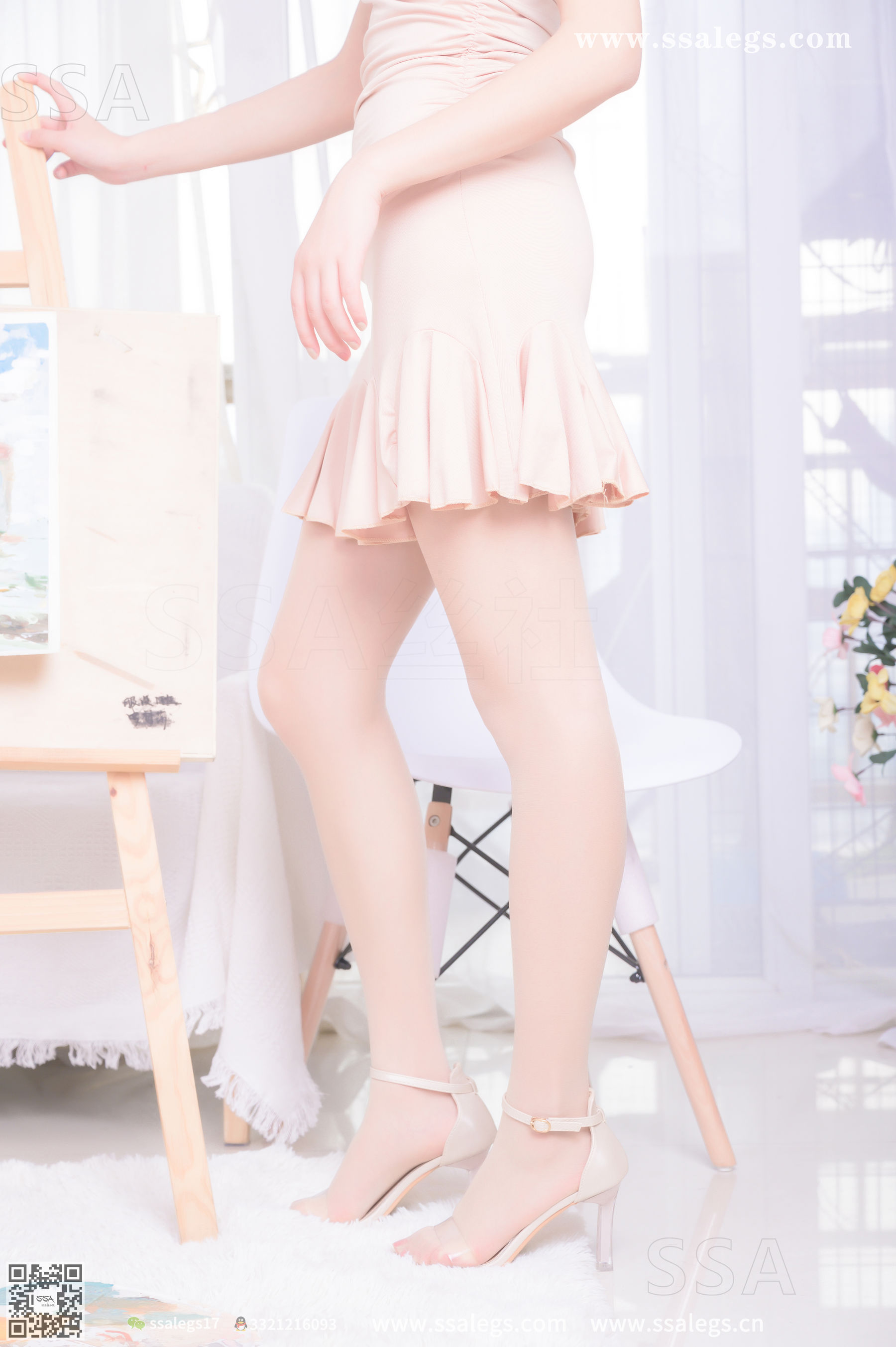 超清写真 No.340 素素 画师少女的透明高跟鞋肉丝袜(上)-图46