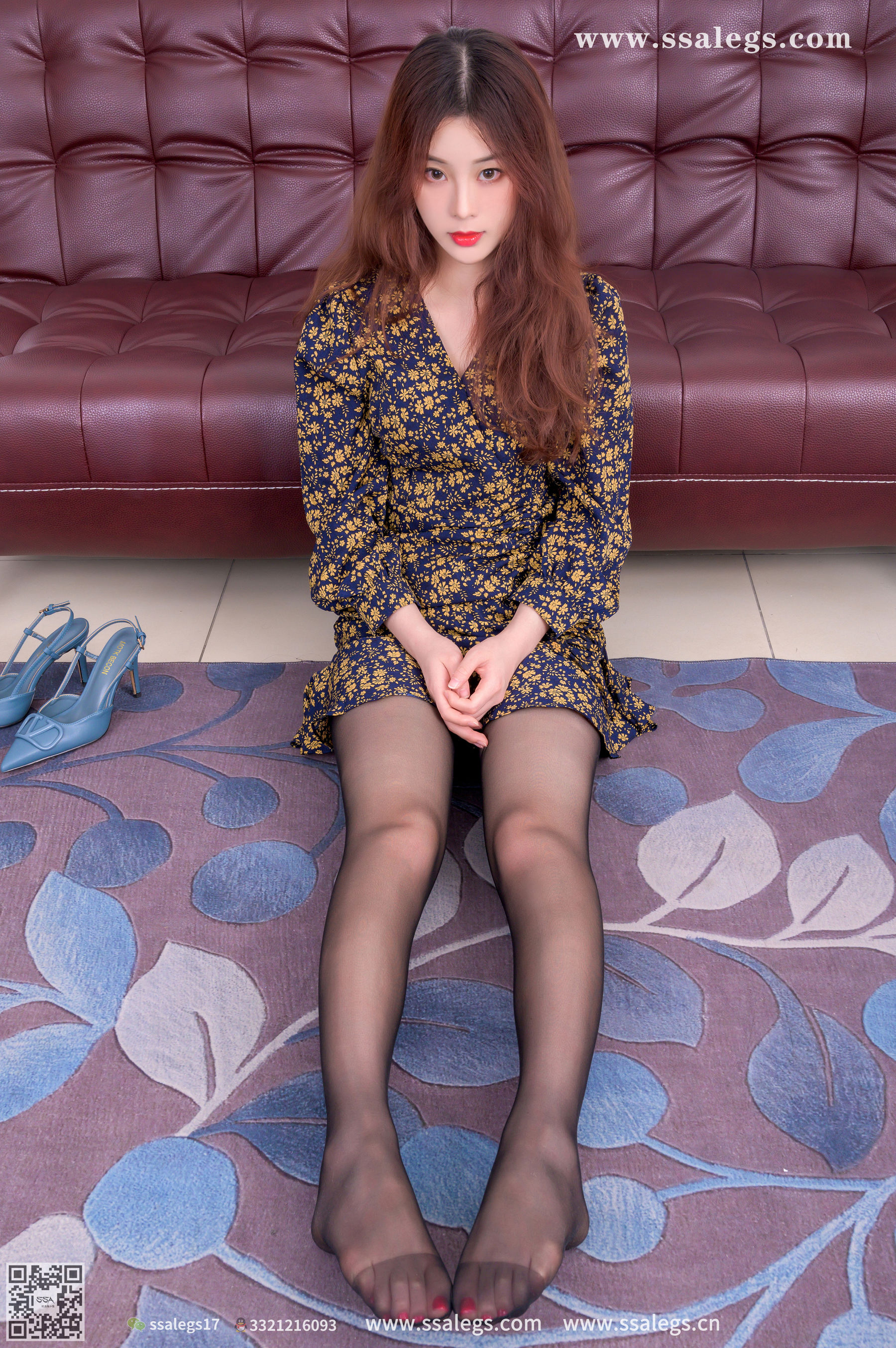 超清写真 No.399 媛媛 韩版复古碎花裙黑丝(下)-图30