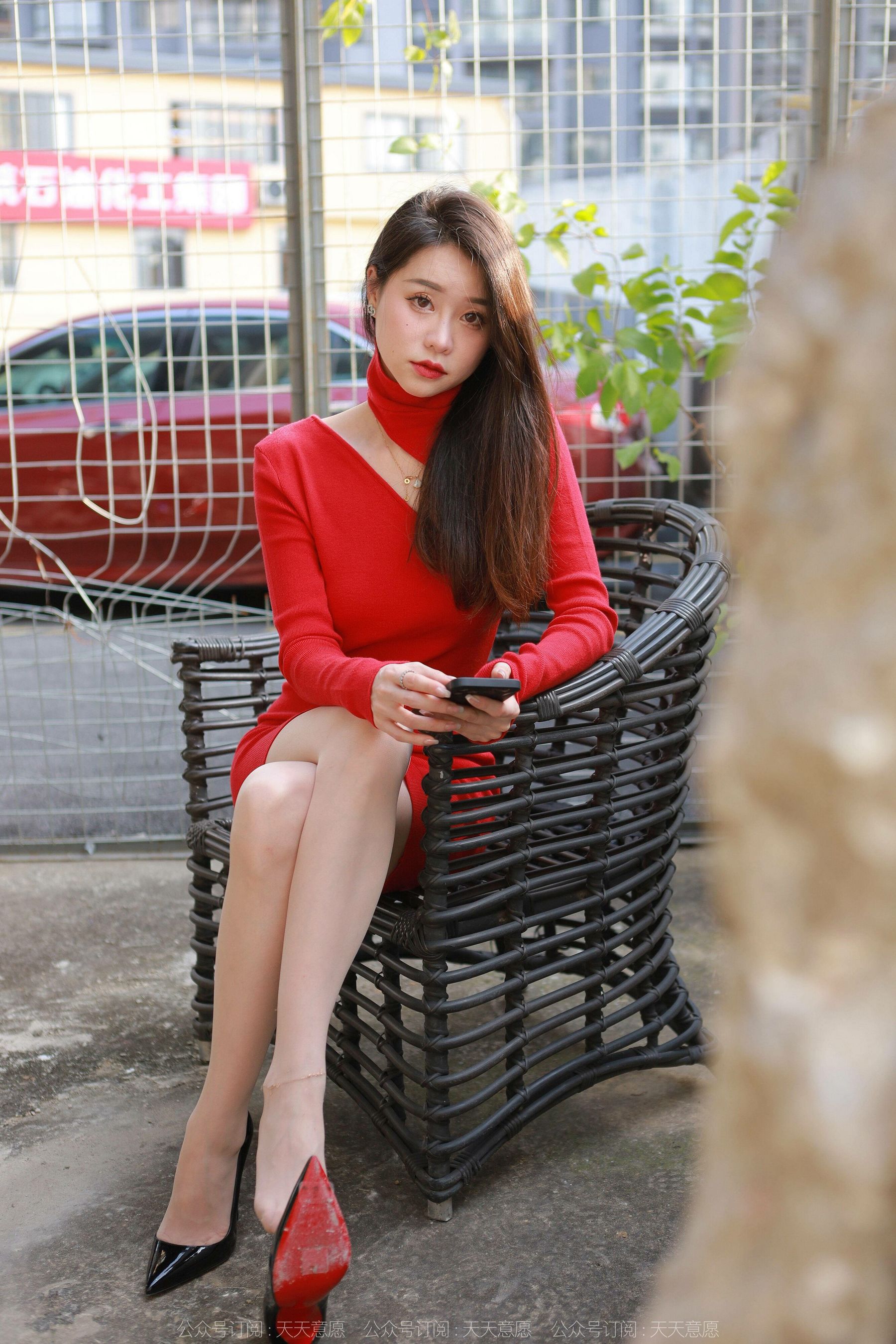 模特 佳爷 《圣诞红裙女神》-图21