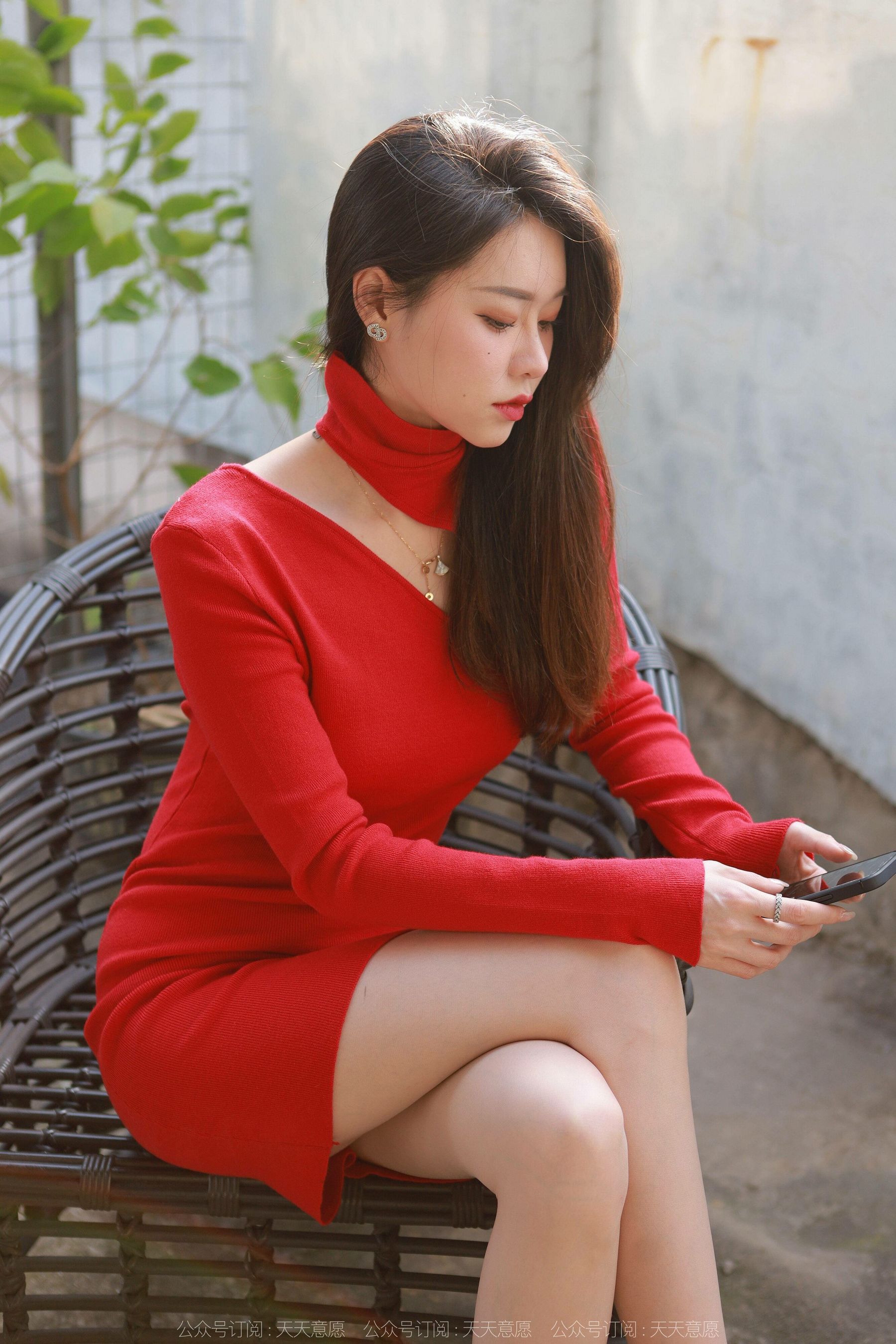 模特 佳爷 《圣诞红裙女神》-图23