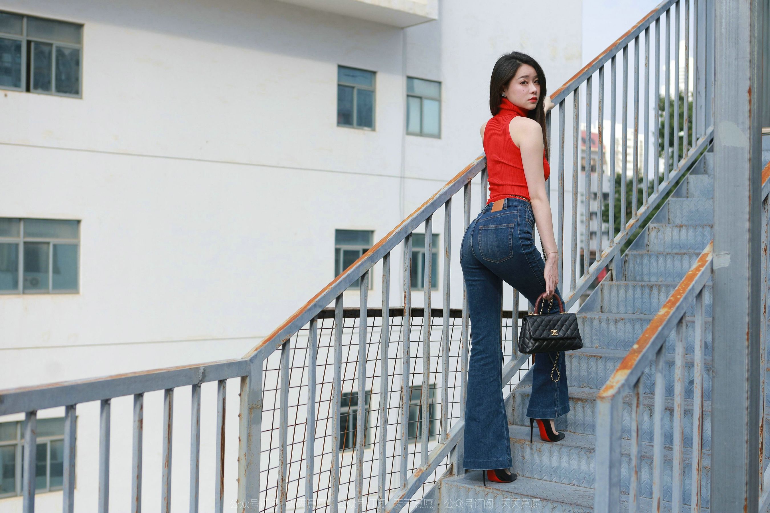 模特 佳爷 《红底高跟库里丝》-图58