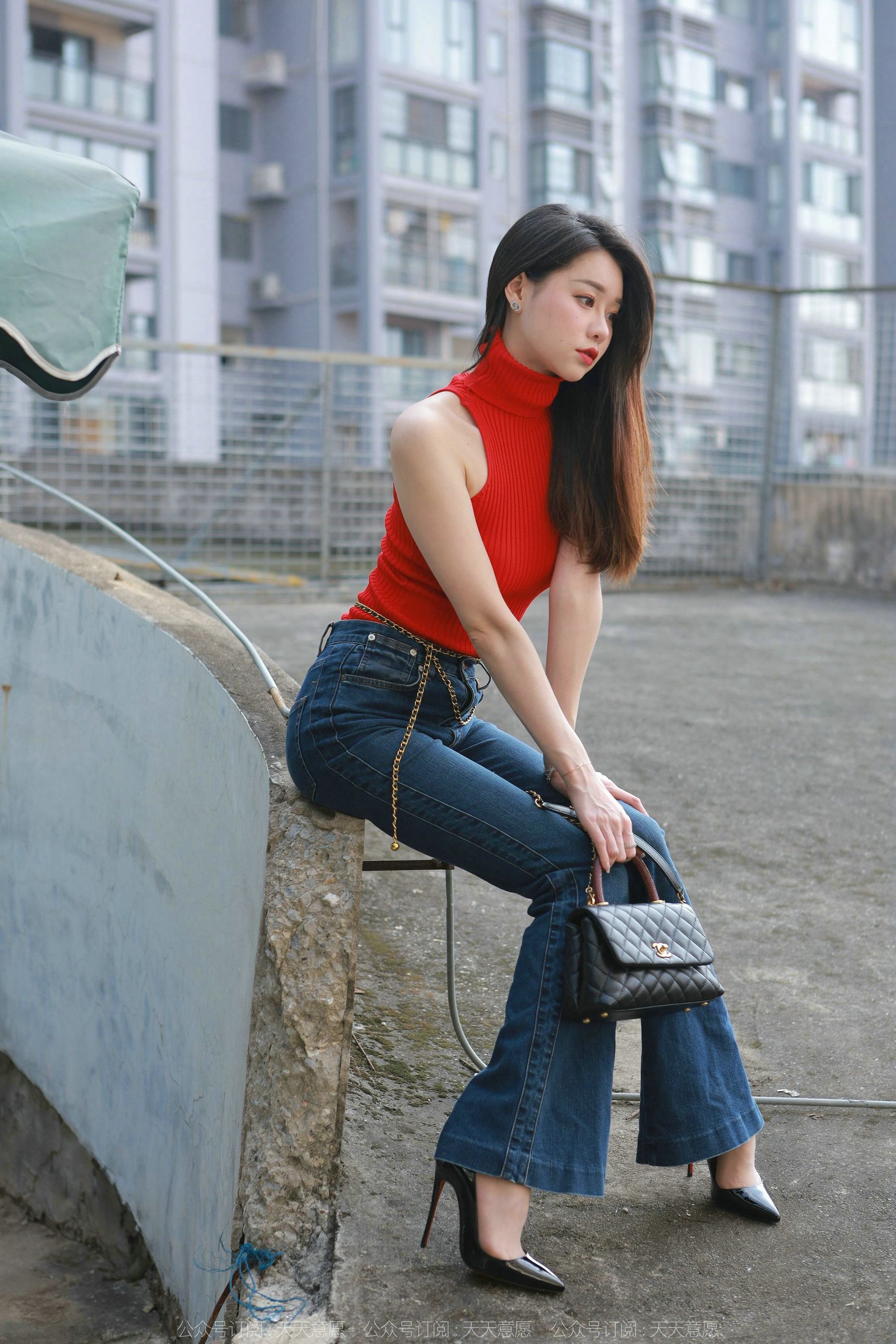 模特 佳爷 《红底高跟库里丝》-图77