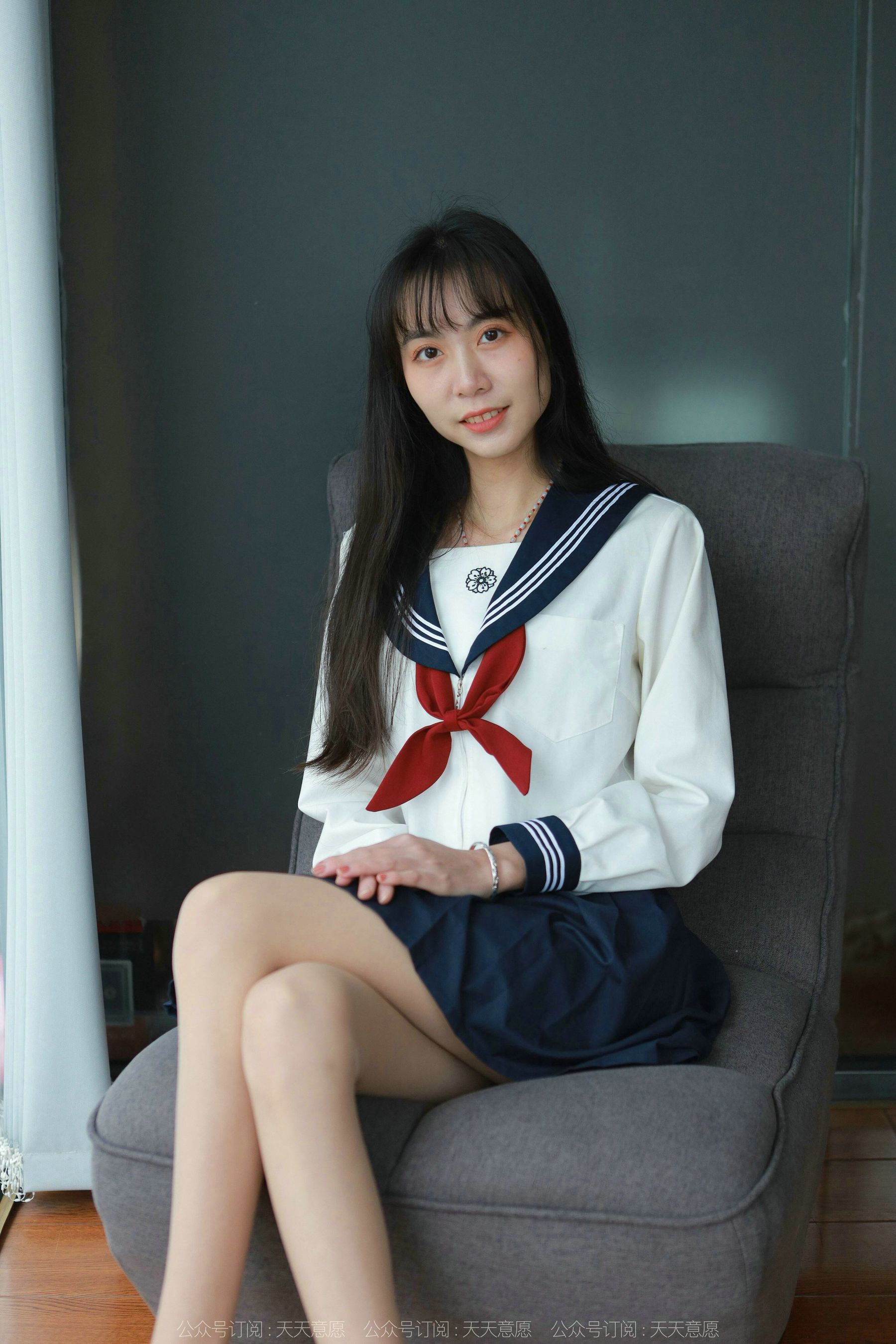 模特 团团 《可爱JK装》-图41