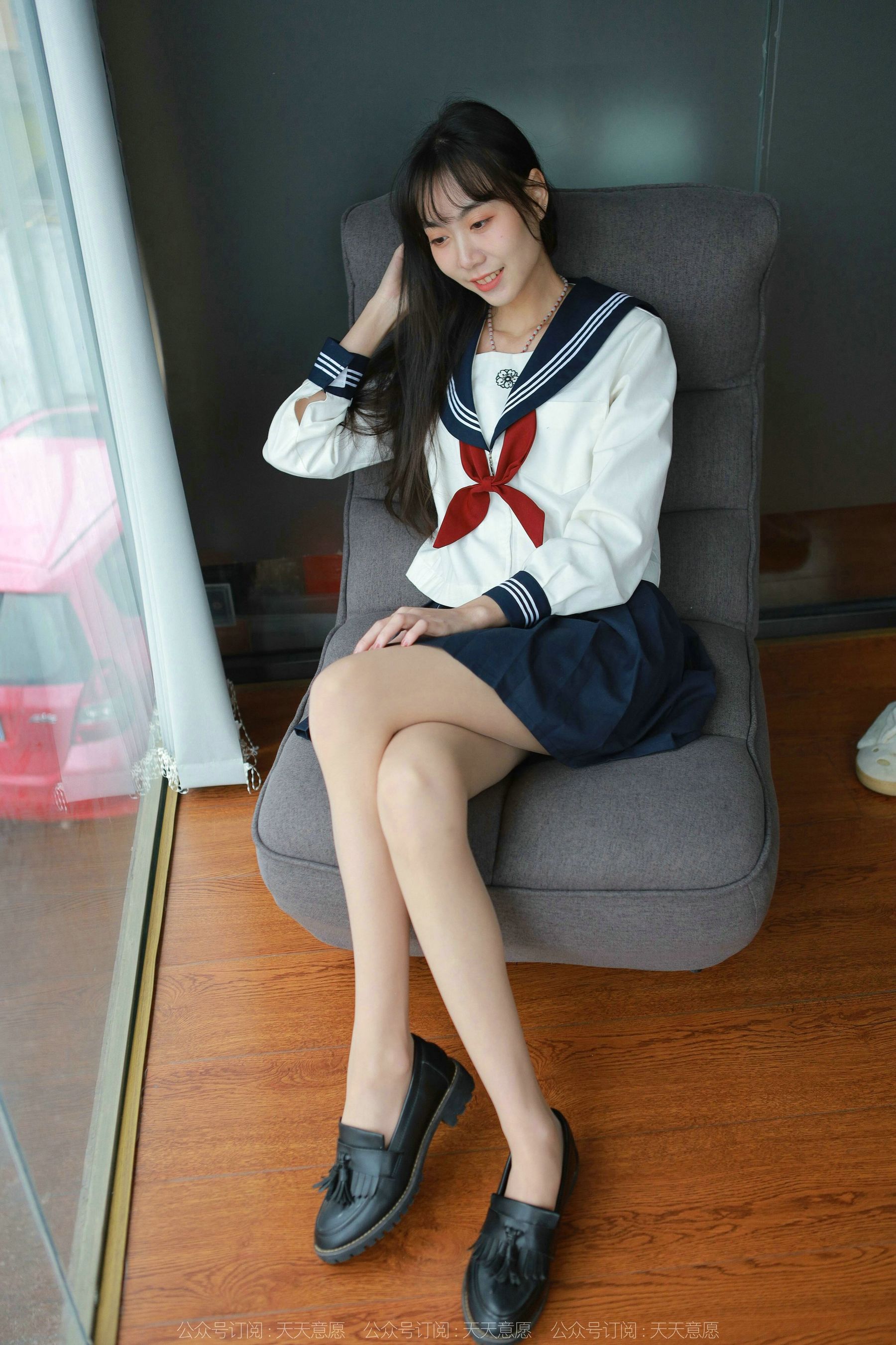 模特 团团 《可爱JK装》-图44