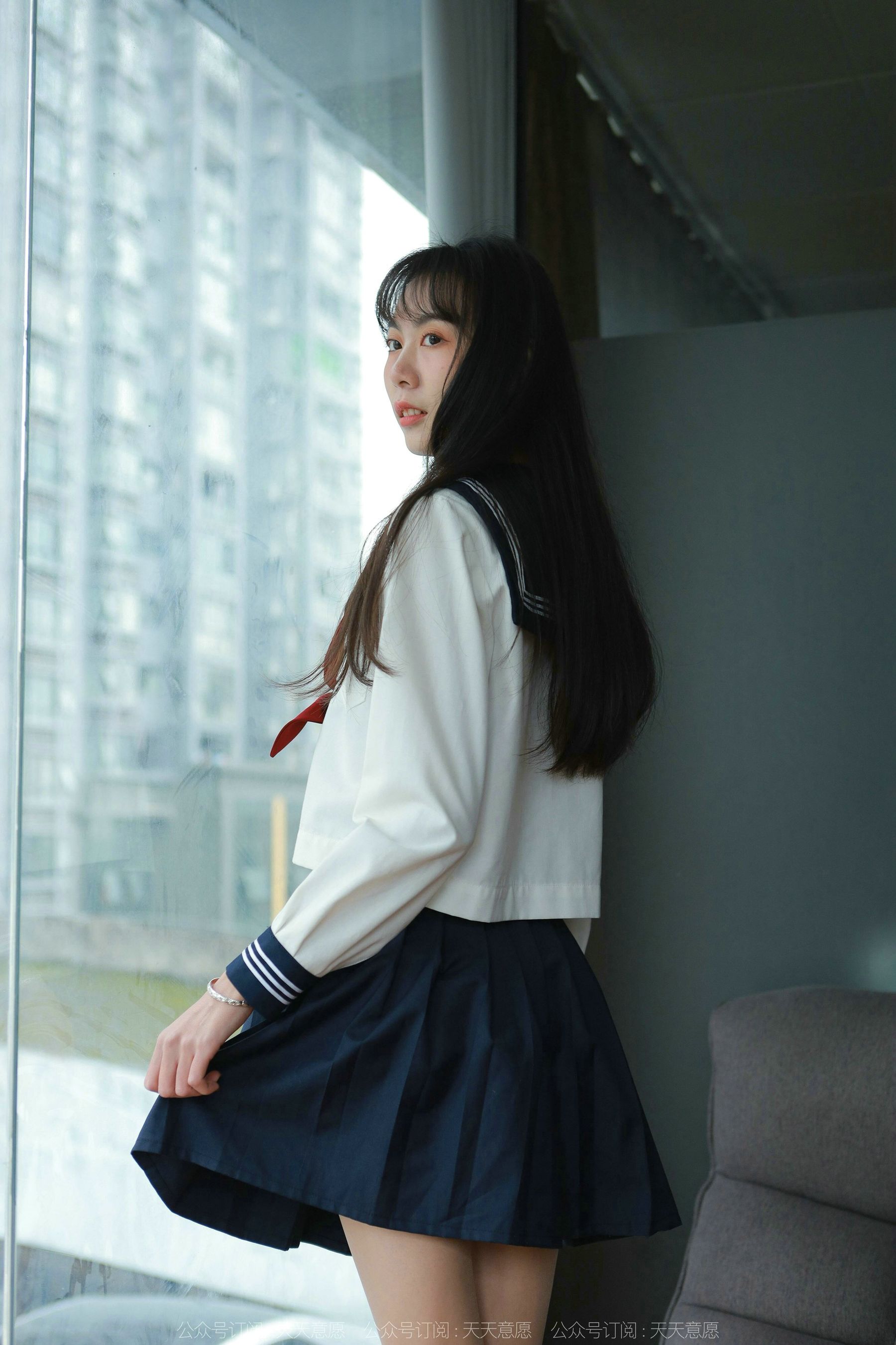 模特 团团 《可爱JK装》-图76