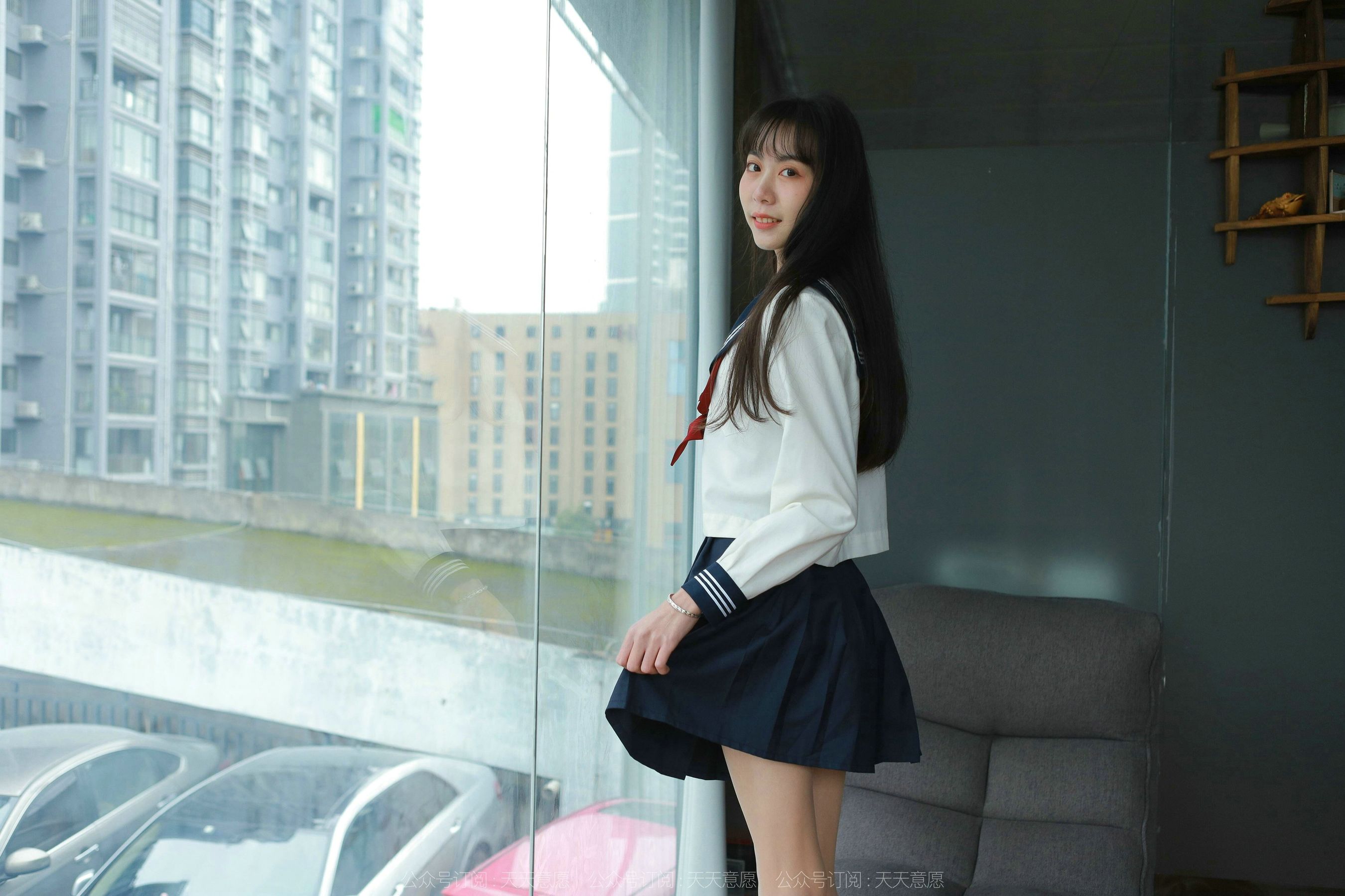 模特 团团 《可爱JK装》-图78