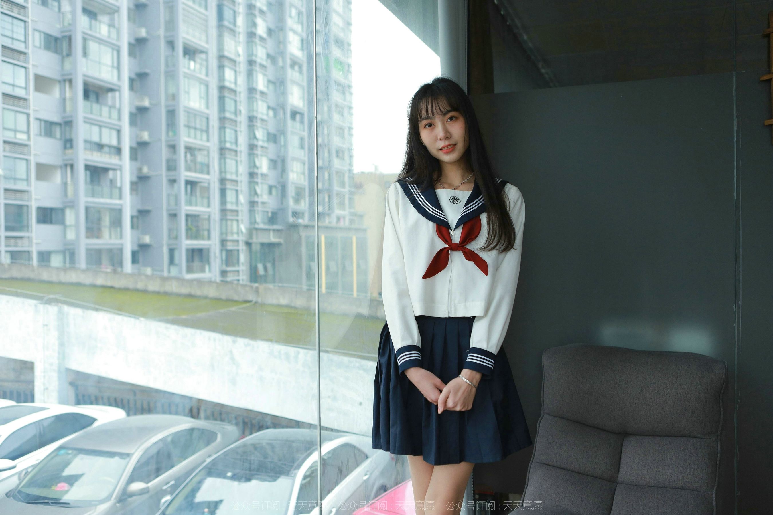 模特 团团 《可爱JK装》-图80