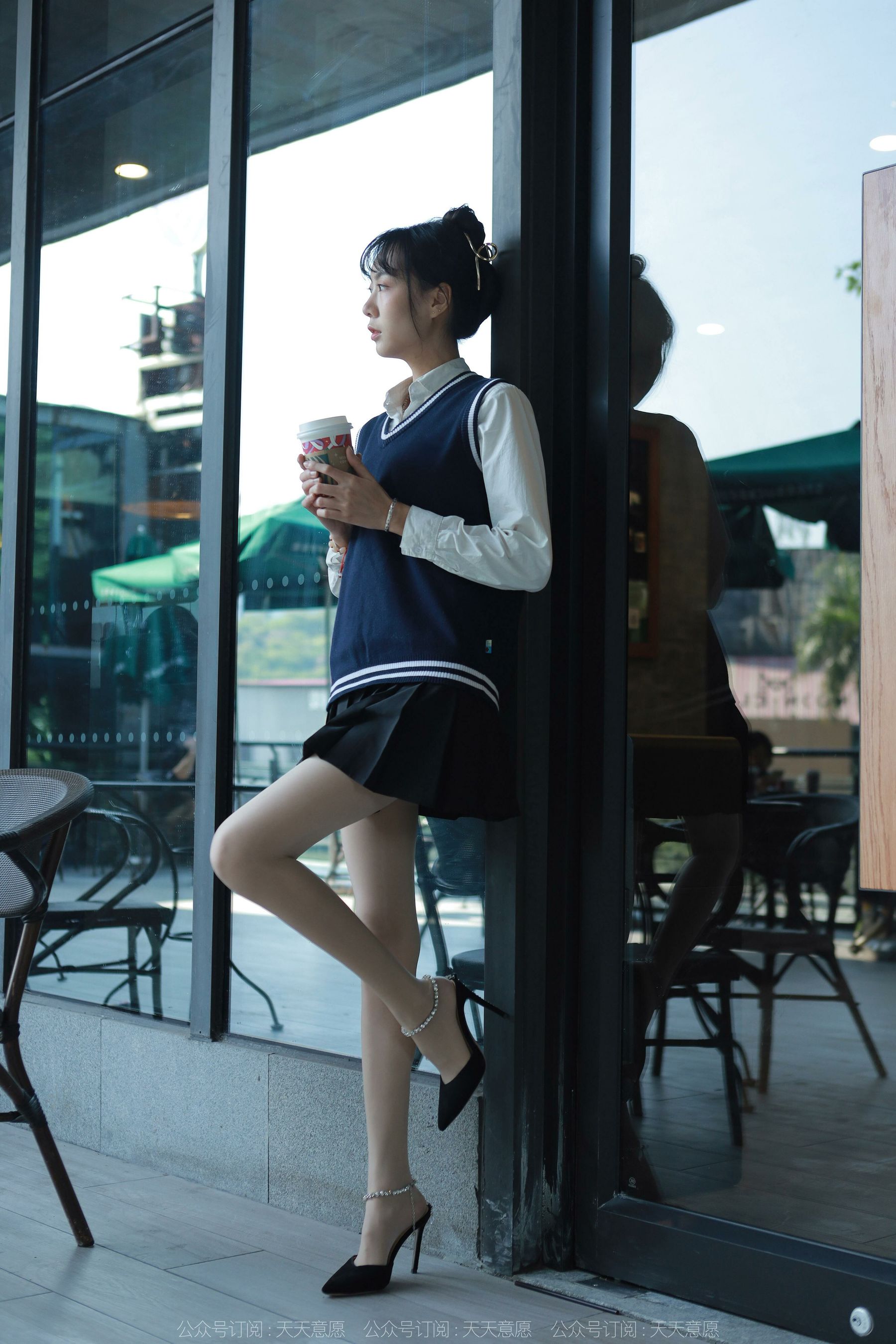 模特 团团 《纯玉学苑装》-图22