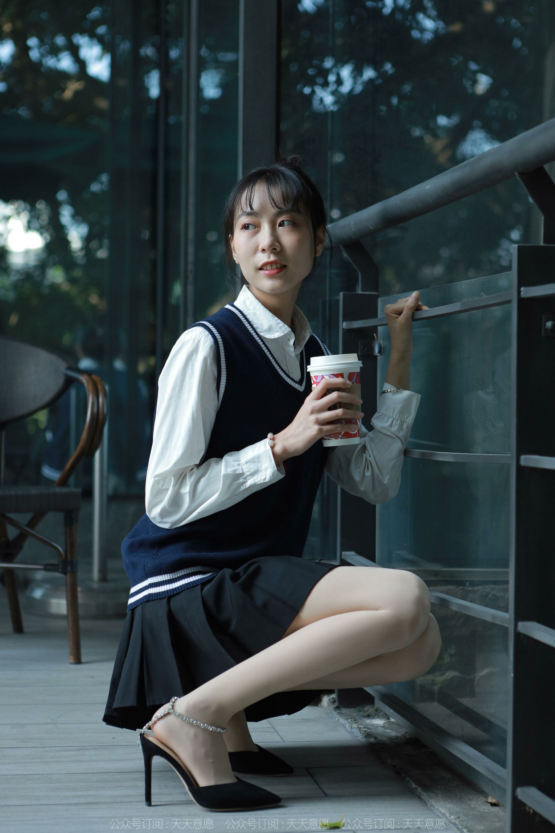 模特 团团 《纯玉学苑装》-图58