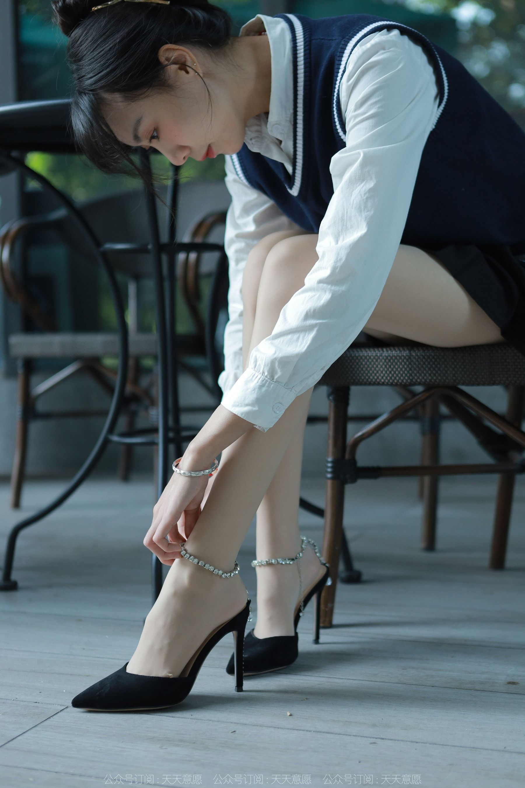 模特 团团 《纯玉学苑装》-图83