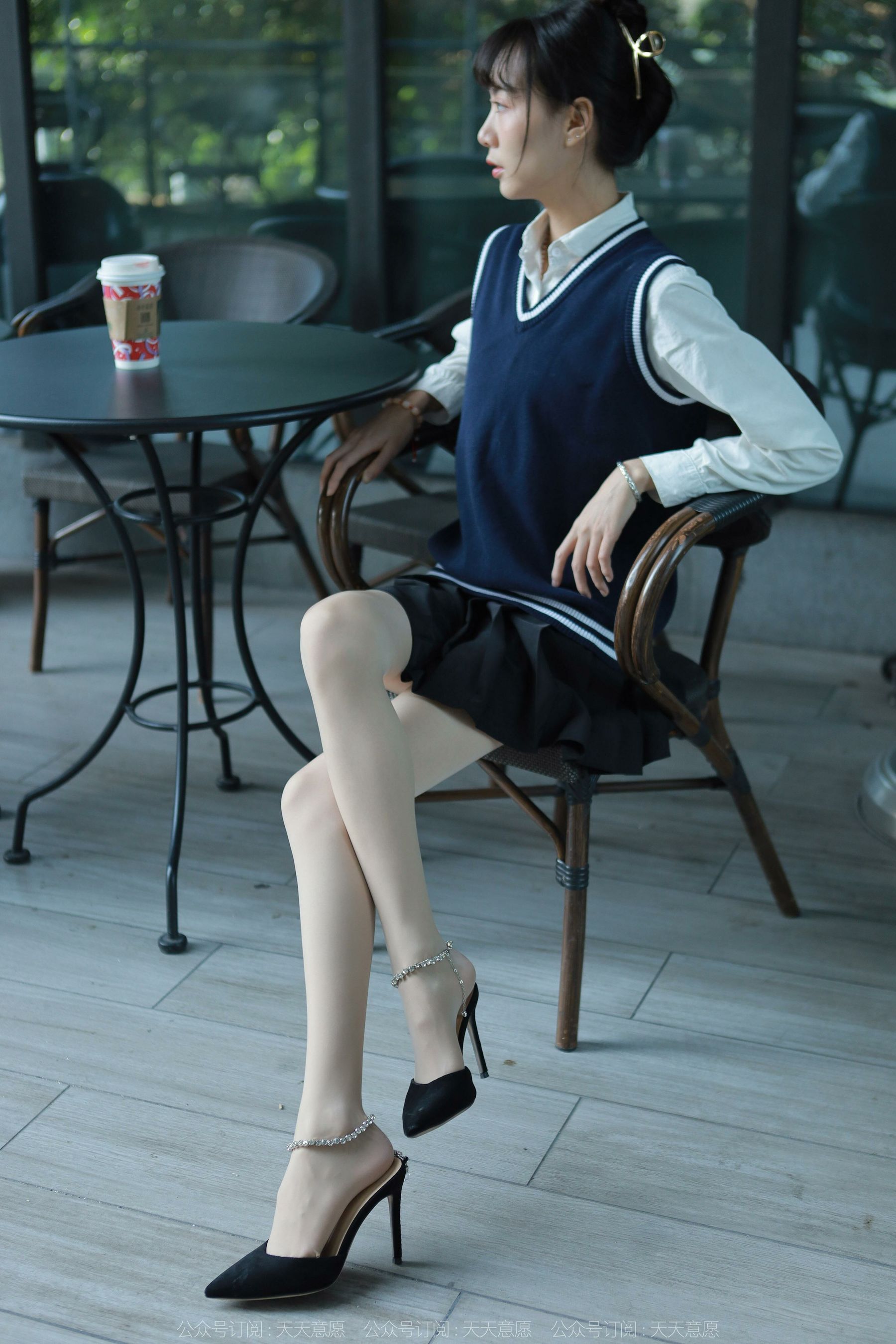 模特 团团 《纯玉学苑装》-图93