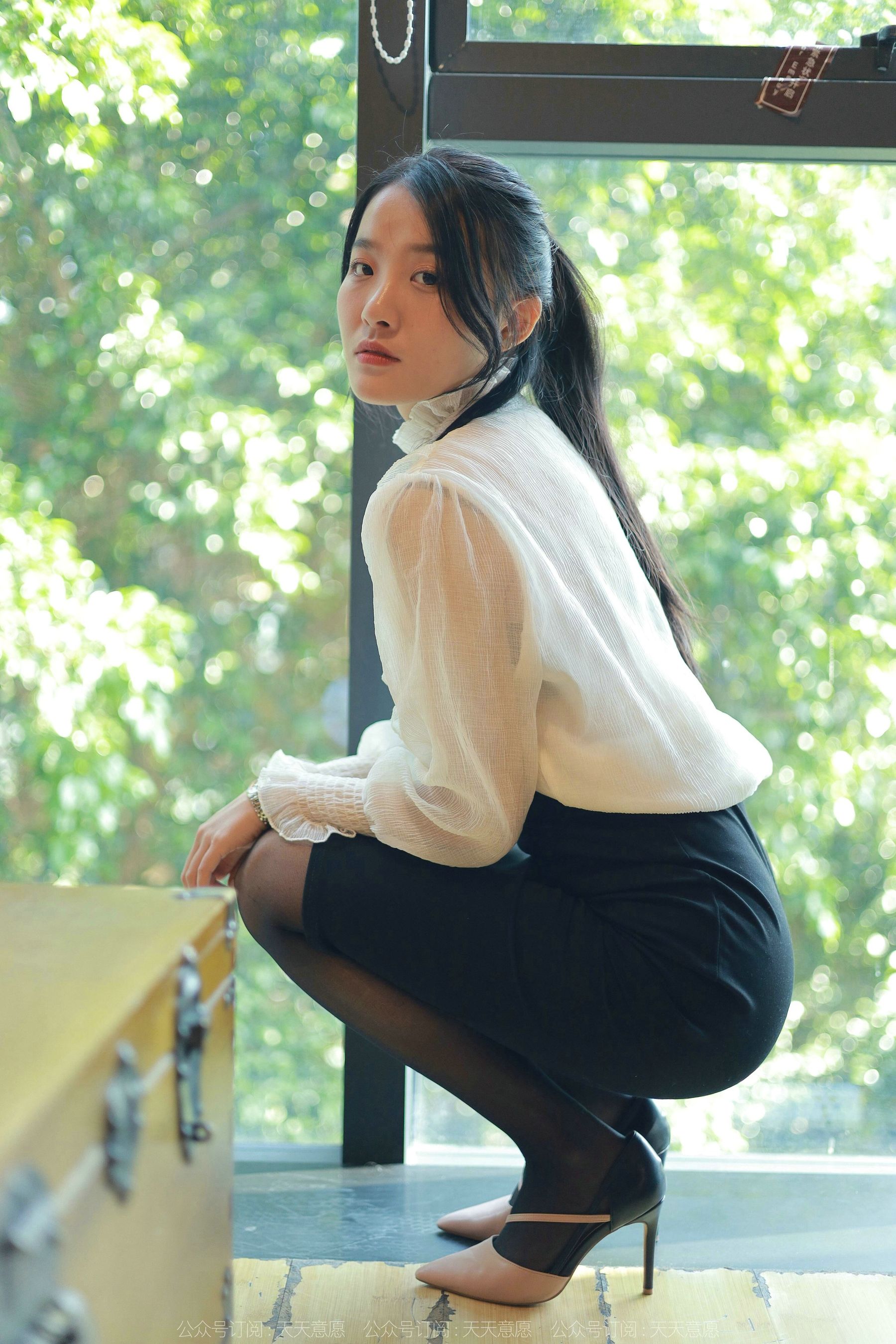 模特 婉萍 《黑丝咖啡》-图78