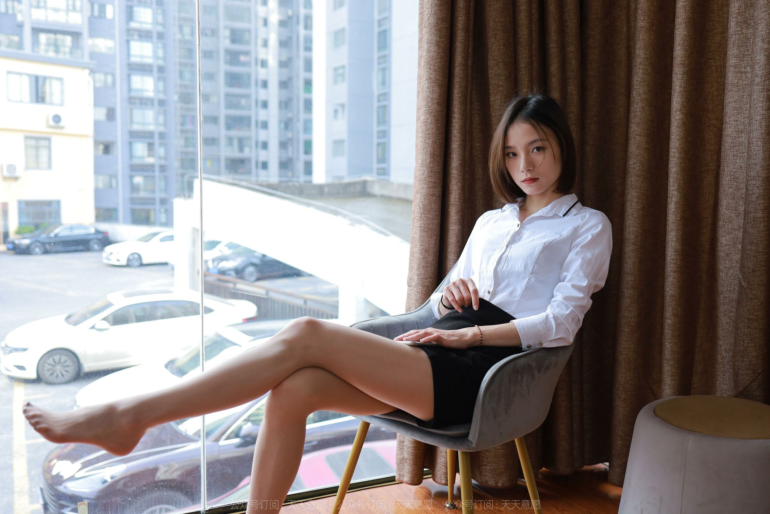 模特 小六 《短发配短裙》-图21