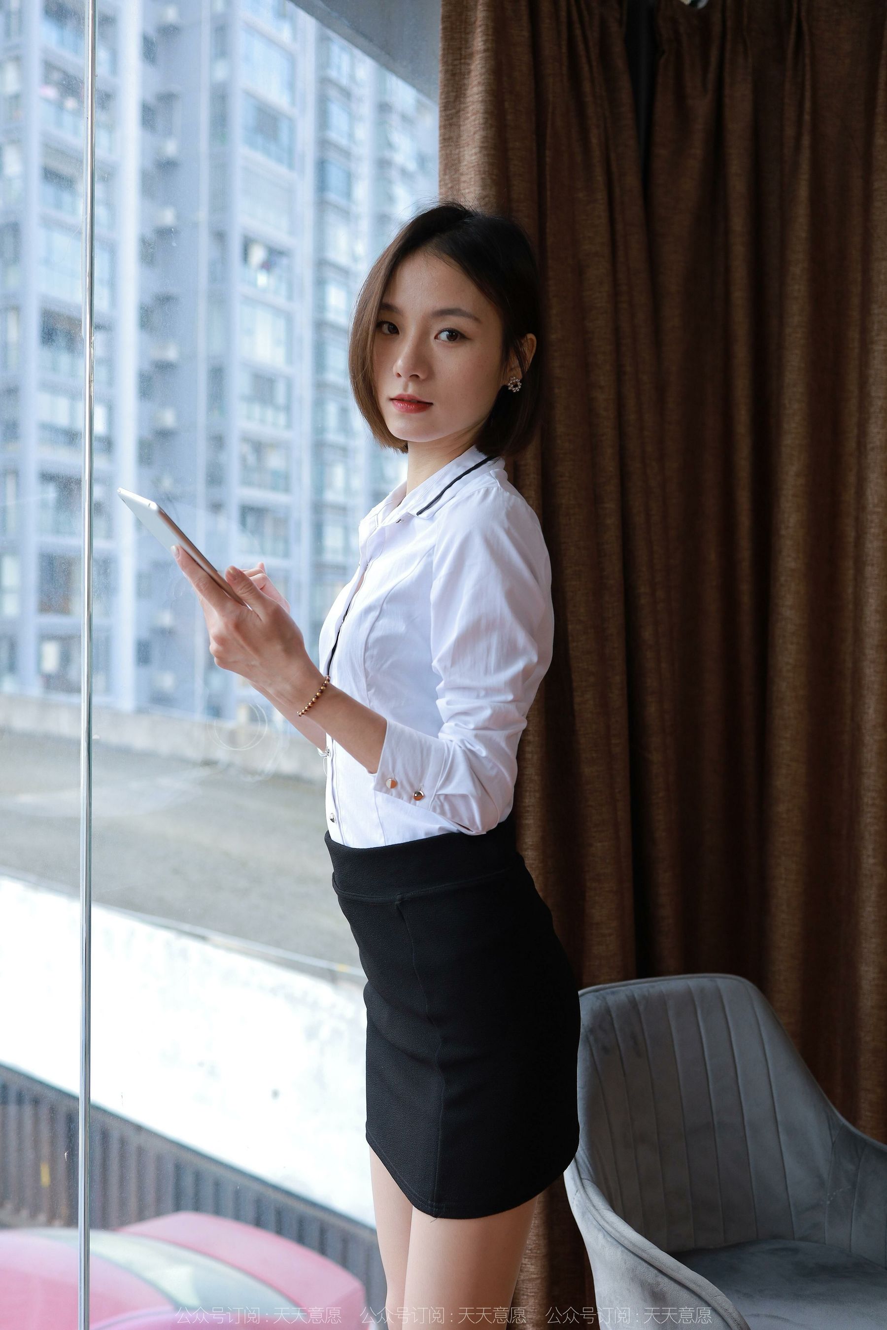 模特 小六 《短发配短裙》-图70