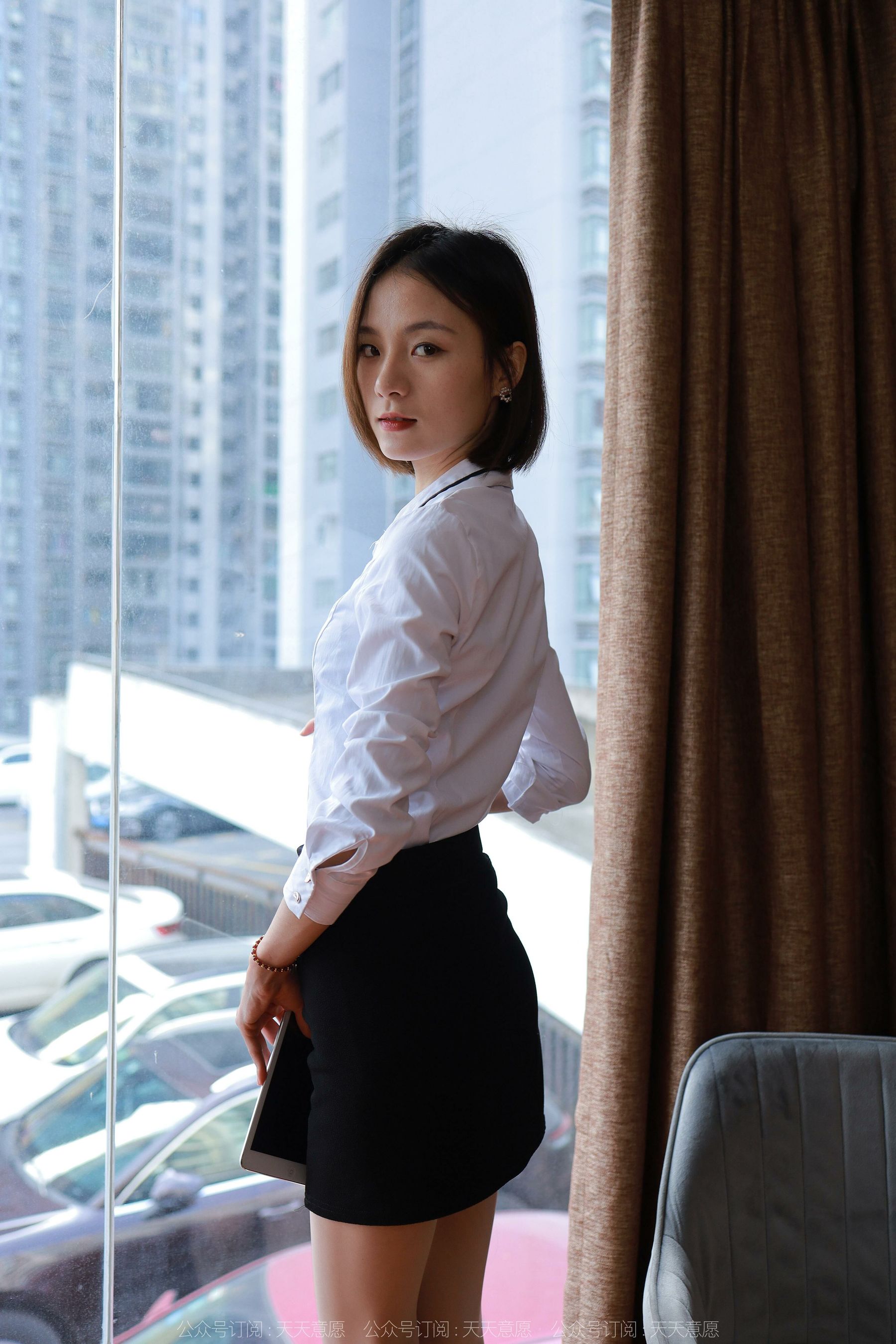 模特 小六 《短发配短裙》-图73