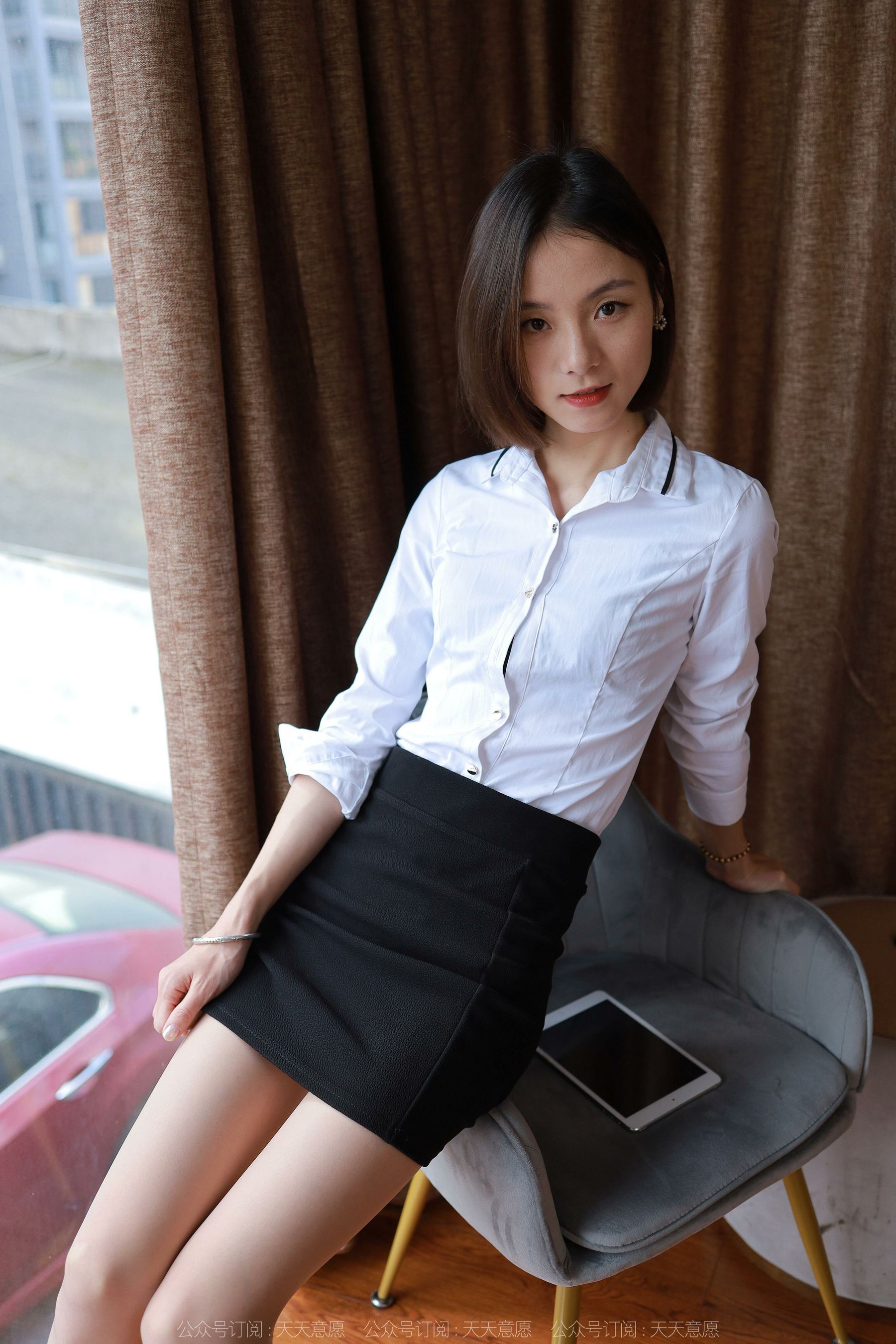 模特 小六 《短发配短裙》-图78