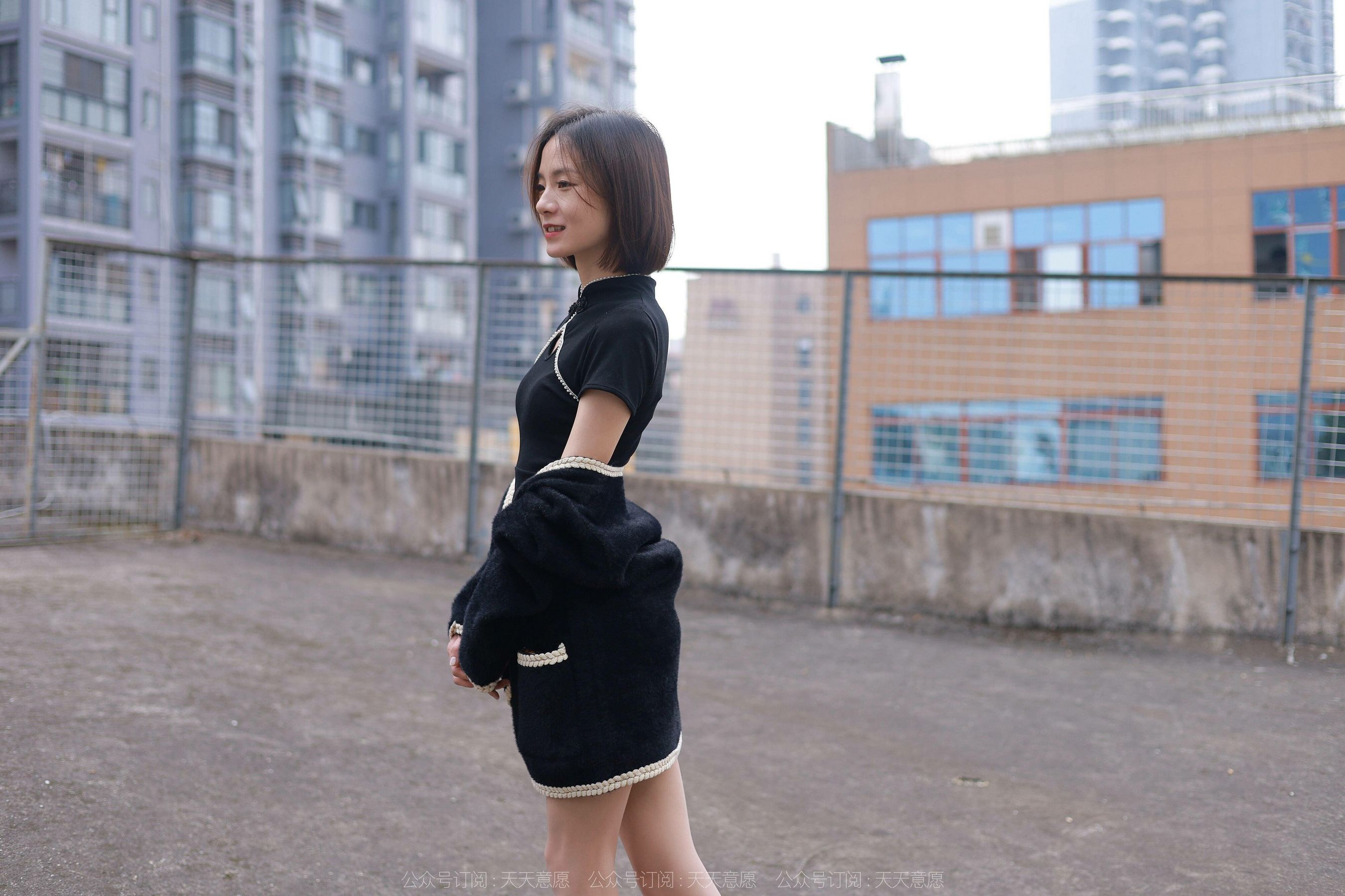 模特 小六 《黑色旗袍肉色丝》-图39