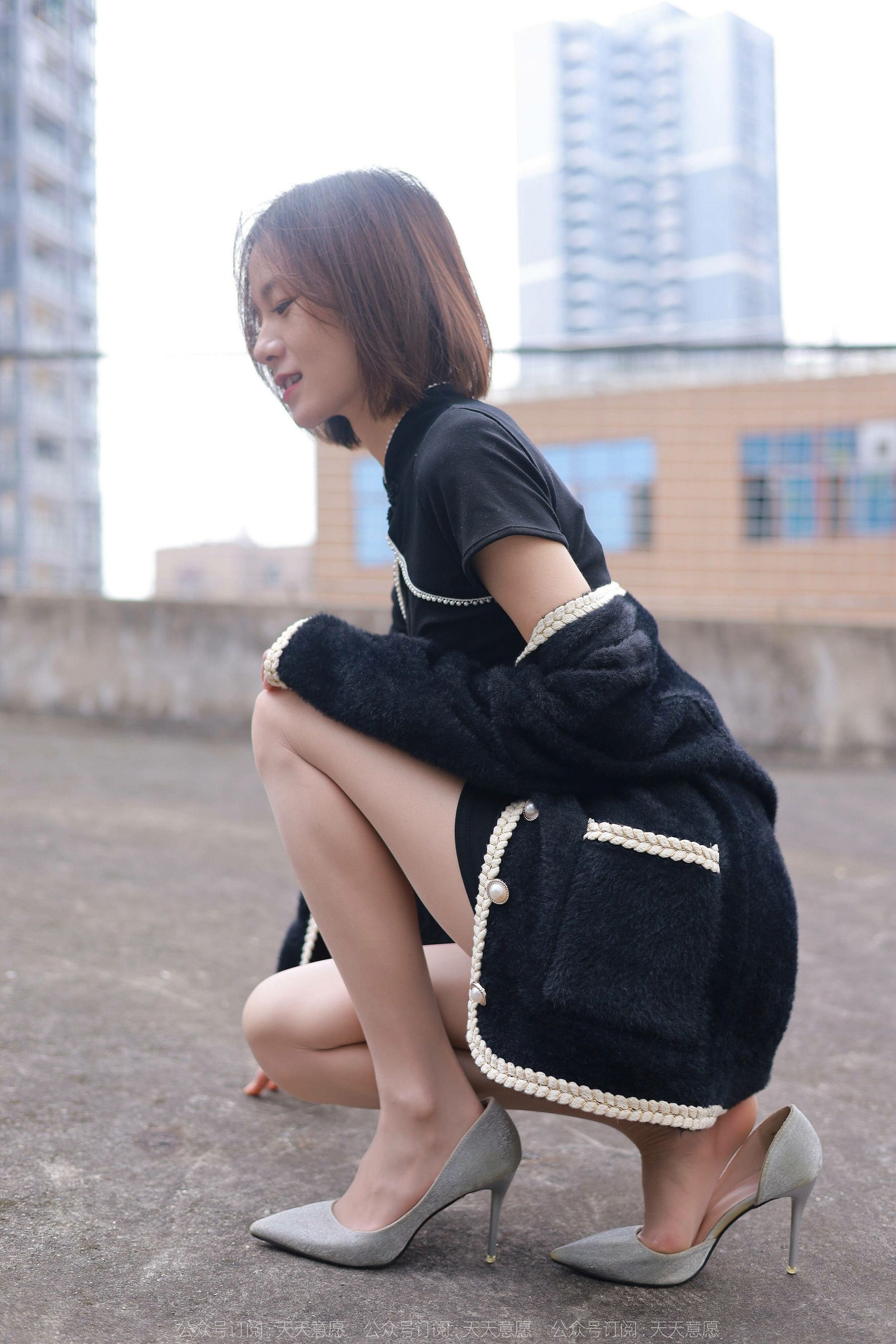 模特 小六 《黑色旗袍肉色丝》-图42