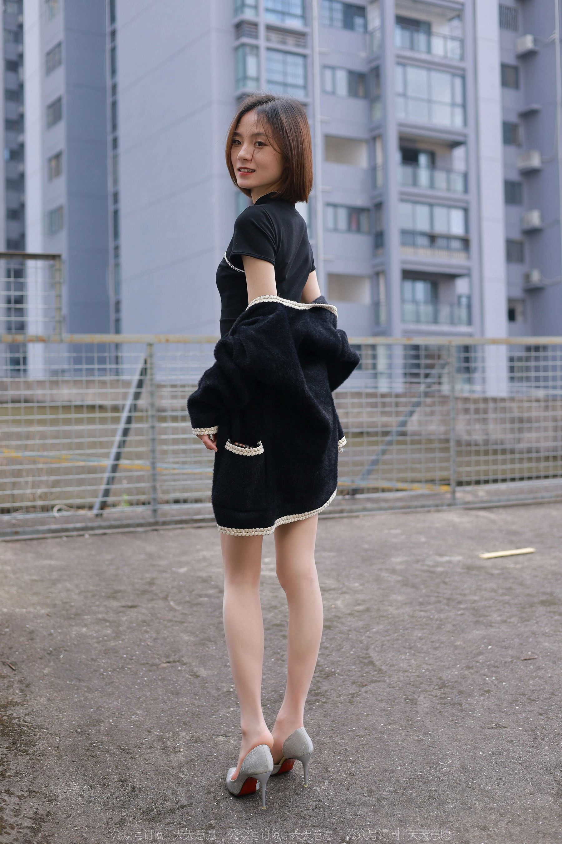 模特 小六 《黑色旗袍肉色丝》-图47